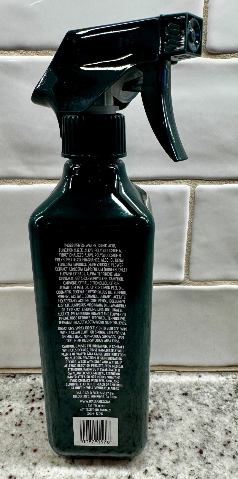 Trader Joe’s BERGAMOT & VETIVER SCENTED 16 oz MULTI-PURPOSE CLEANER Spray New