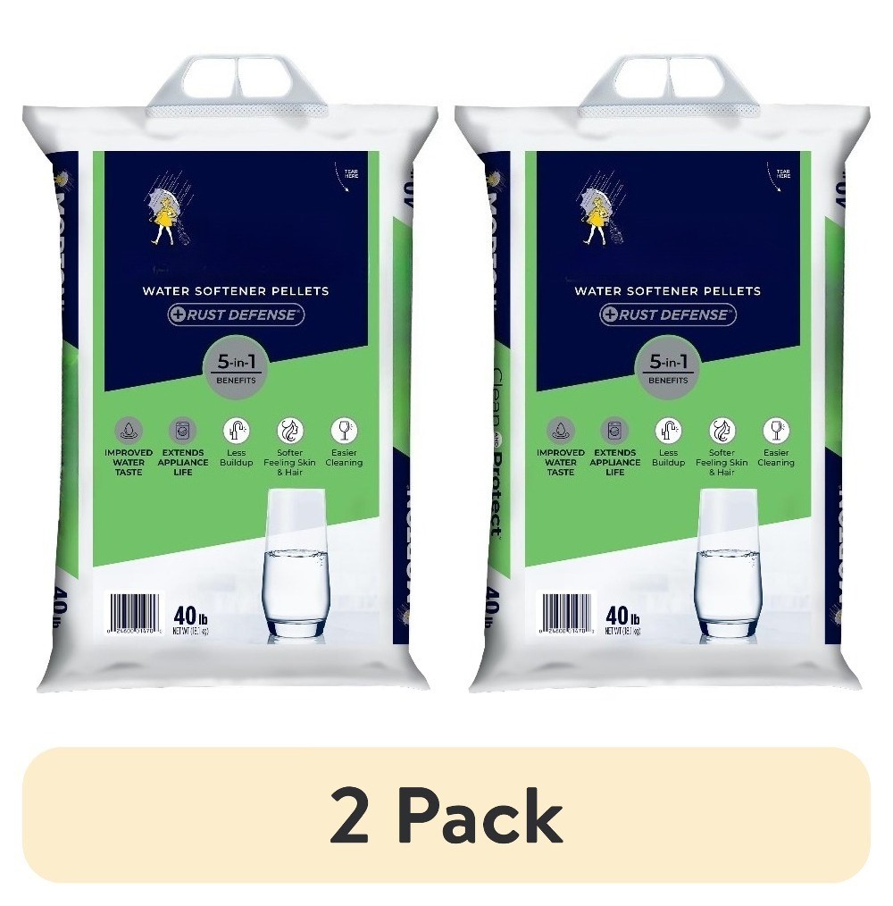 (2 pack) Clean and Protect Plus Rust Defense Water Softener Salt Pellets, 40 lb
