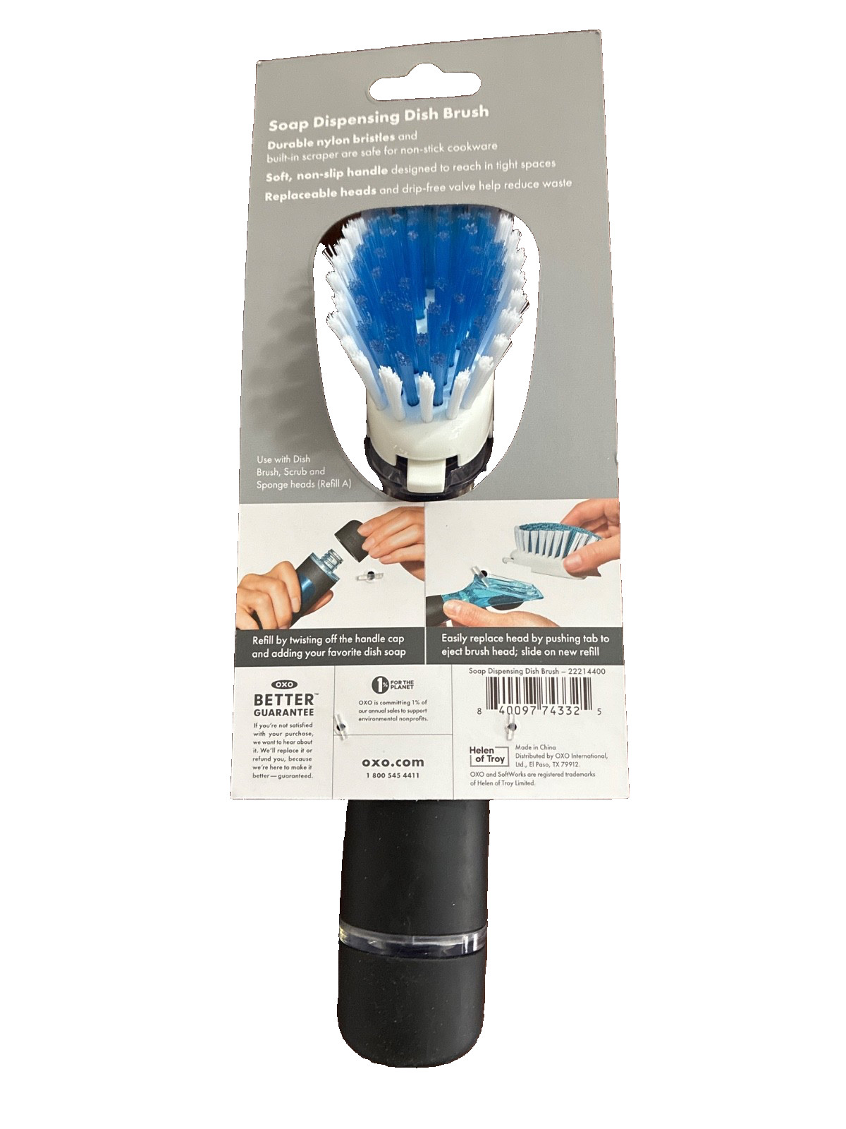 New OXO Good Grips Softworks Soap Dispensing Dish Brush