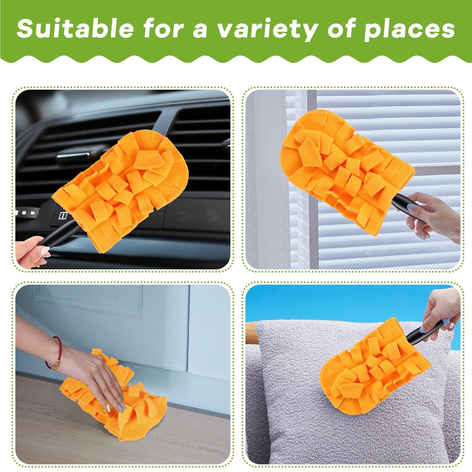 12 Pcs Duster Refill Reusable Fleece Duster Refills Feather Flat Dusters Mult…