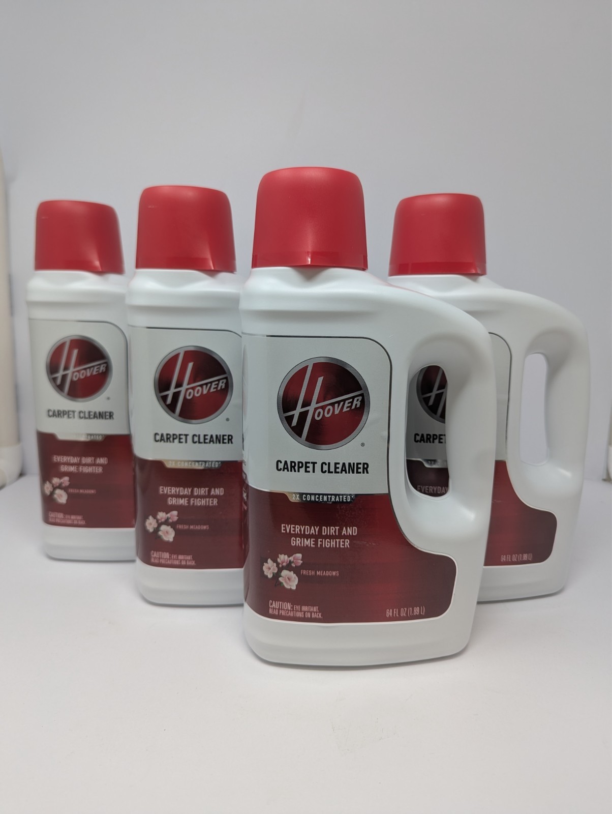 4 Pack Hoover Renewal Carpet Cleaner Solution 64 oz Fresh Meadows 2X Concentrate