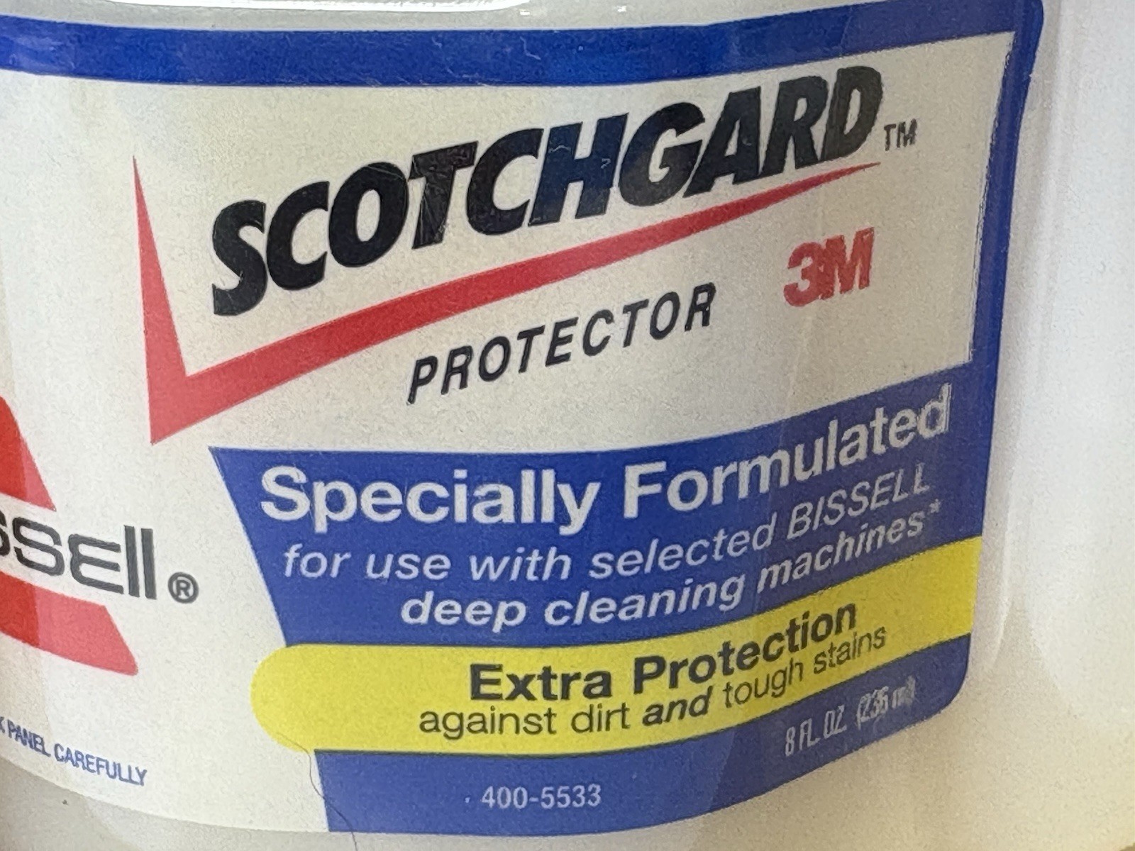 New Sealed Scotch Guard Extra Protection Formula 8 fl oz. Bissell Carpet Clean