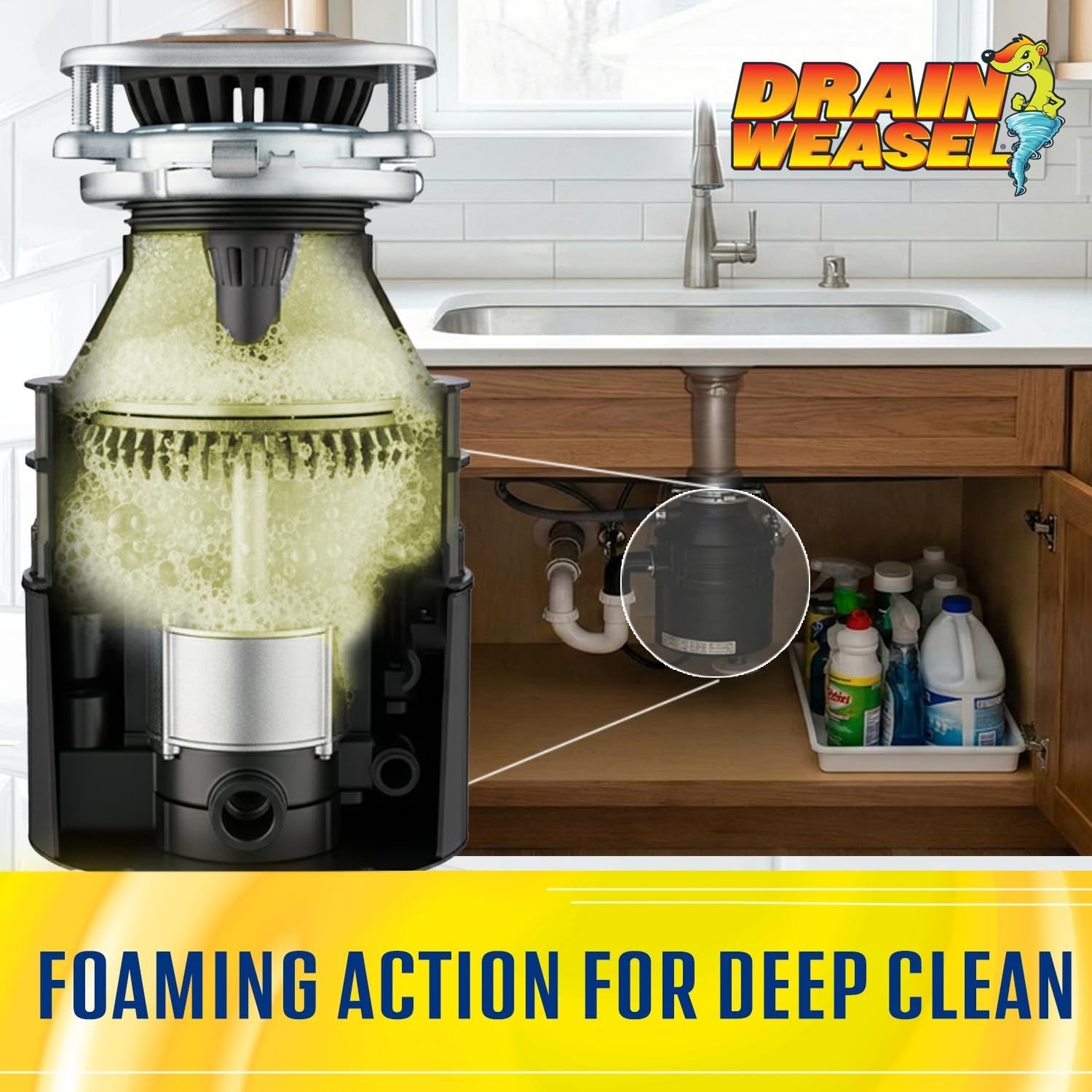 Garbage Disposal Pods Cleaner Deodorizer 5-Pack Lemon Scent Septic-Safe