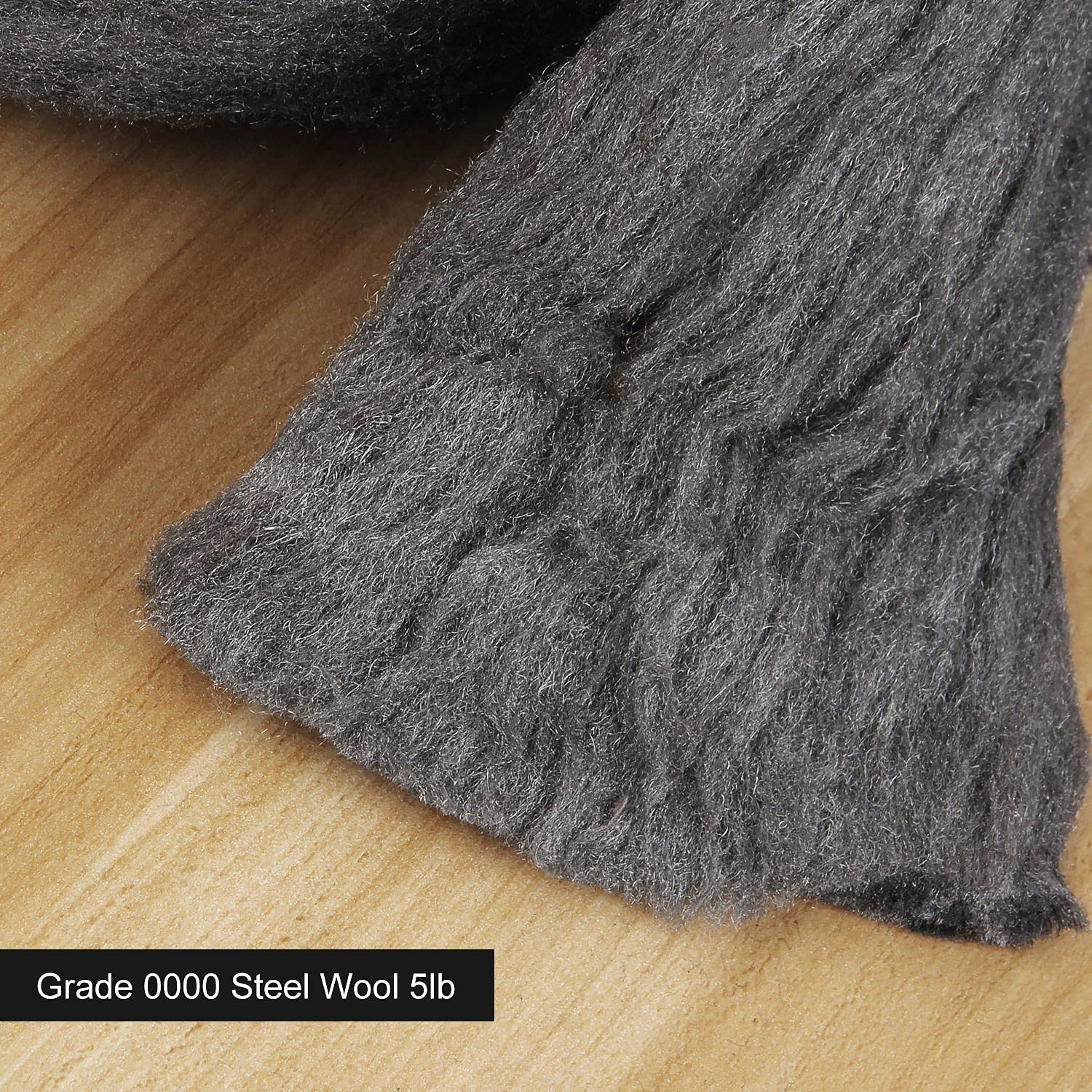 Grade 0000 Steel Wool 5Lb Steel Wool Roll for Cleaning, Remove Rust, Buffing Woo