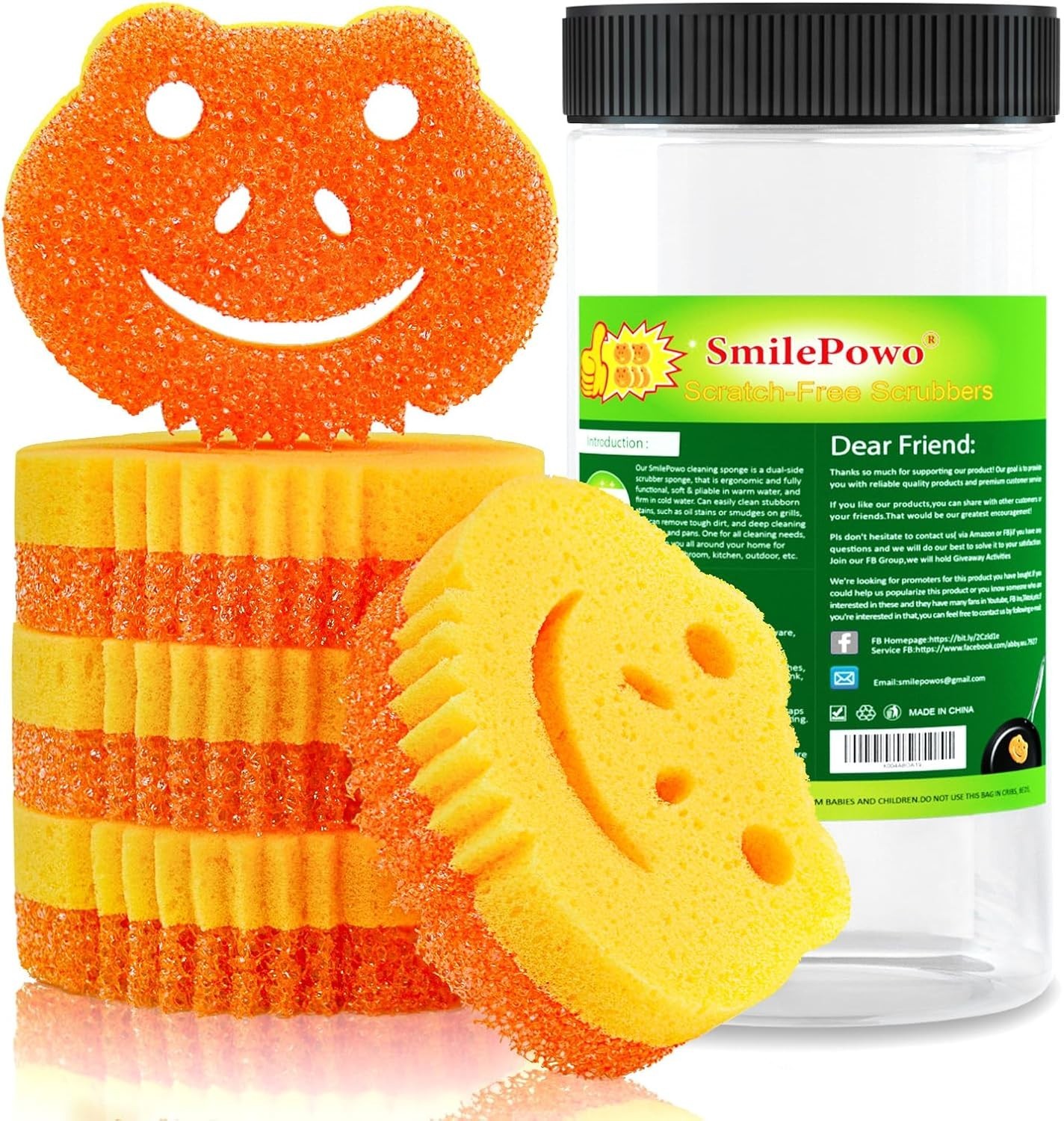 Versatile 5 Pack Scrub Sponges – Temperature Controlled for Optimal Cleaning