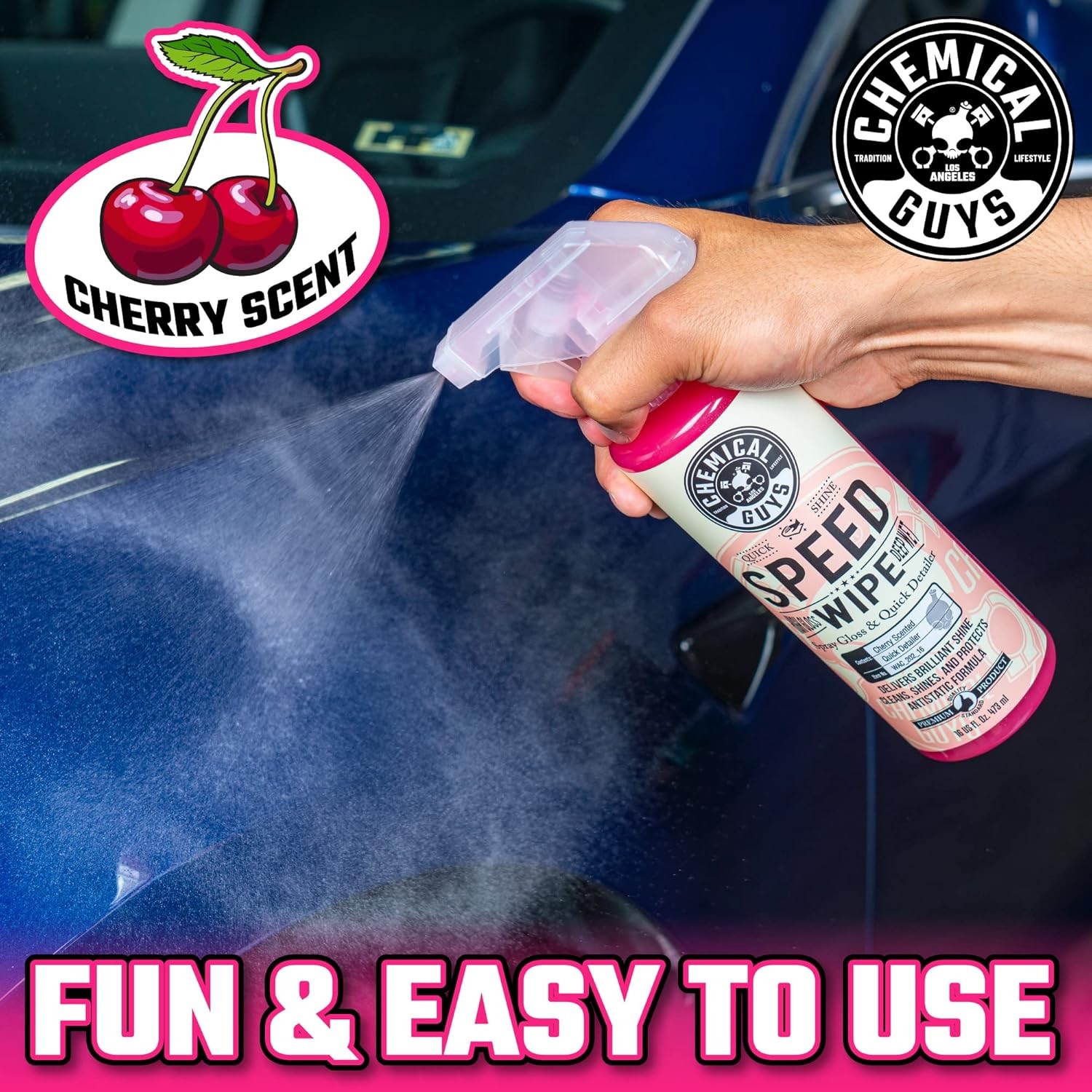 Chemical Guys Speed Wipe Quick Detailer – High Gloss, Streak-Free Shine, Detail