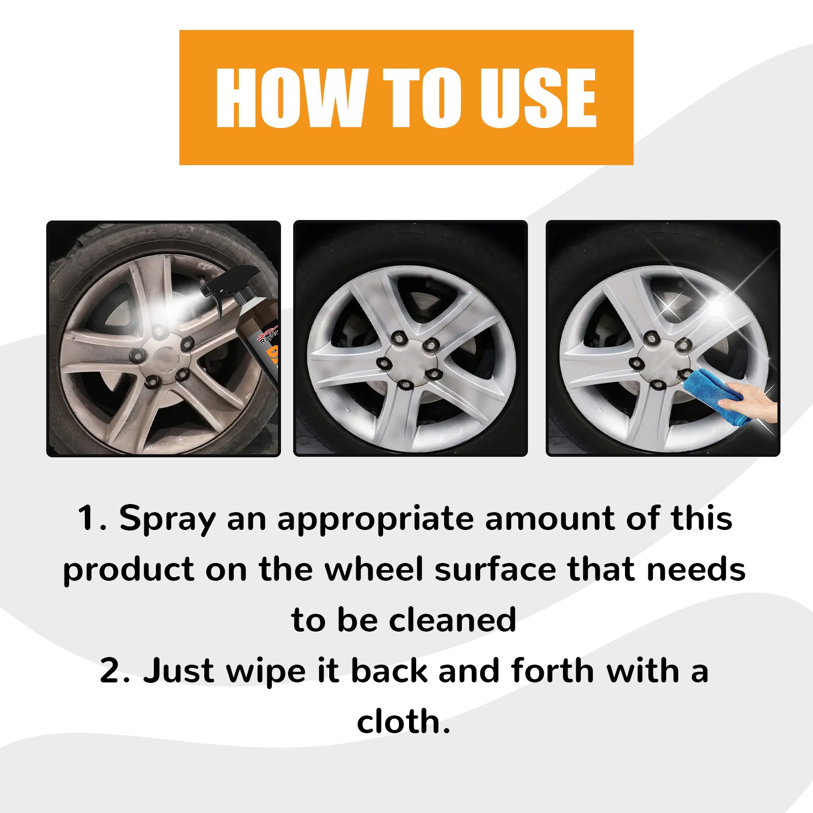 Car Tire Retread Cleaner – Wheel Rust Removal Polishing Stain Remover 🧼