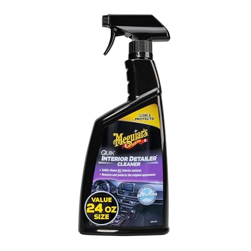 Meguiar’s Quik Interior Detailer Cleaner Spray 24oz for Car Plastic Leather Viny
