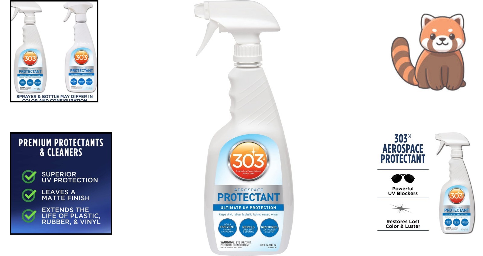 Protect Vinyl, Plastic & Rubber with 303 Aerospace Protectant – 32 oz UV Spray