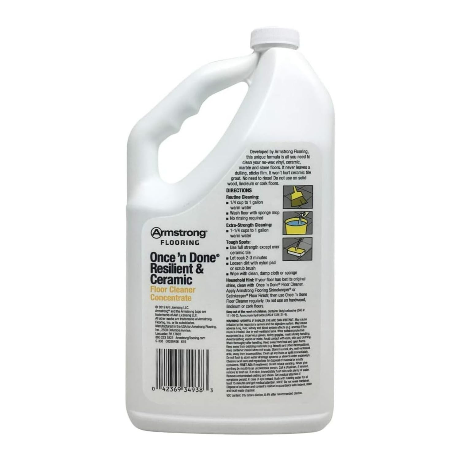 Armstrong Once’N Done Citrus Scent Floor Cleaner 64 oz. 64 Fl Oz (Pack of 1)
