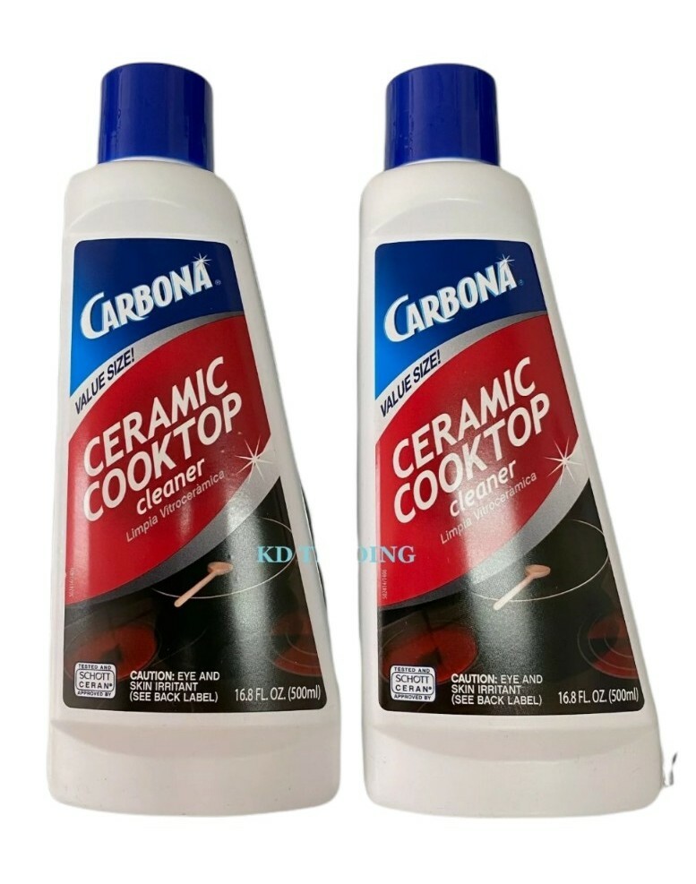 (2-Pack) CARBONA Glass Ceramic Cooktop CLEANER & POLISH Protect Shine 16.8oz ⭐⭐❤