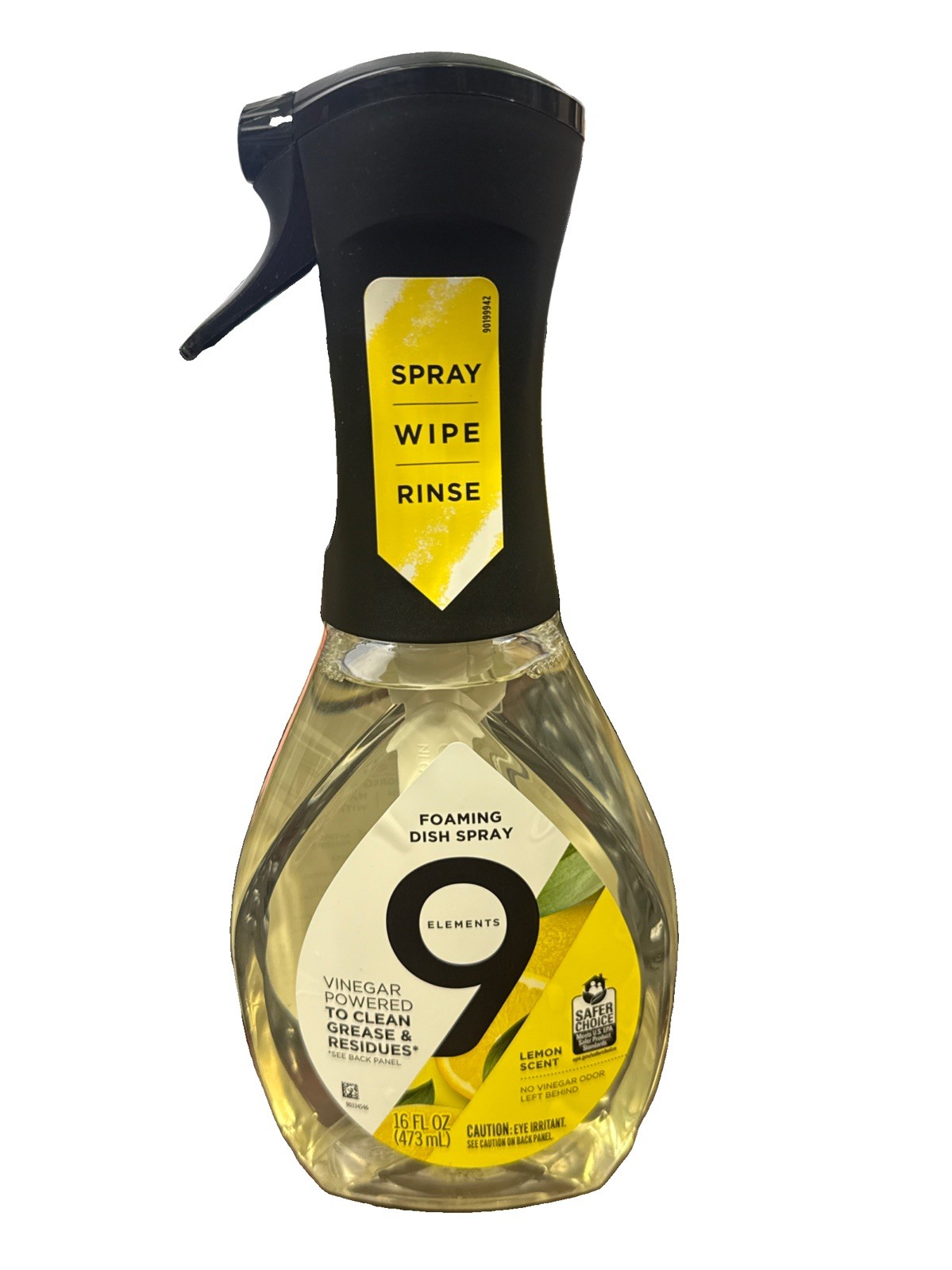 9 Elements Foaming Dish Sprays Lemon Scented 16 oz. Each Pack of 4 Bottles NEW