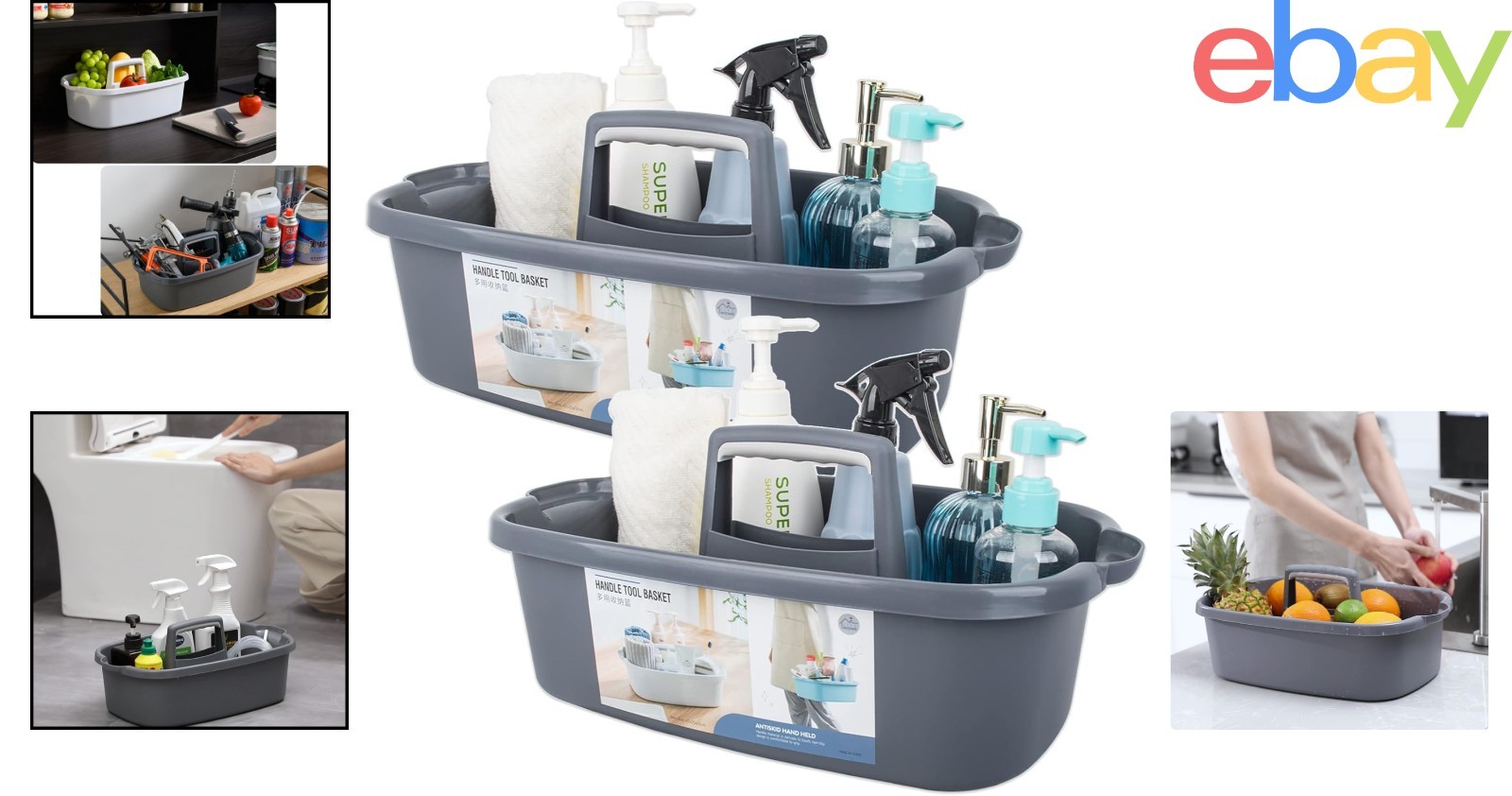 Portable Cleaning Supplies Caddy, Lightweight Storage Organizer for Home Use