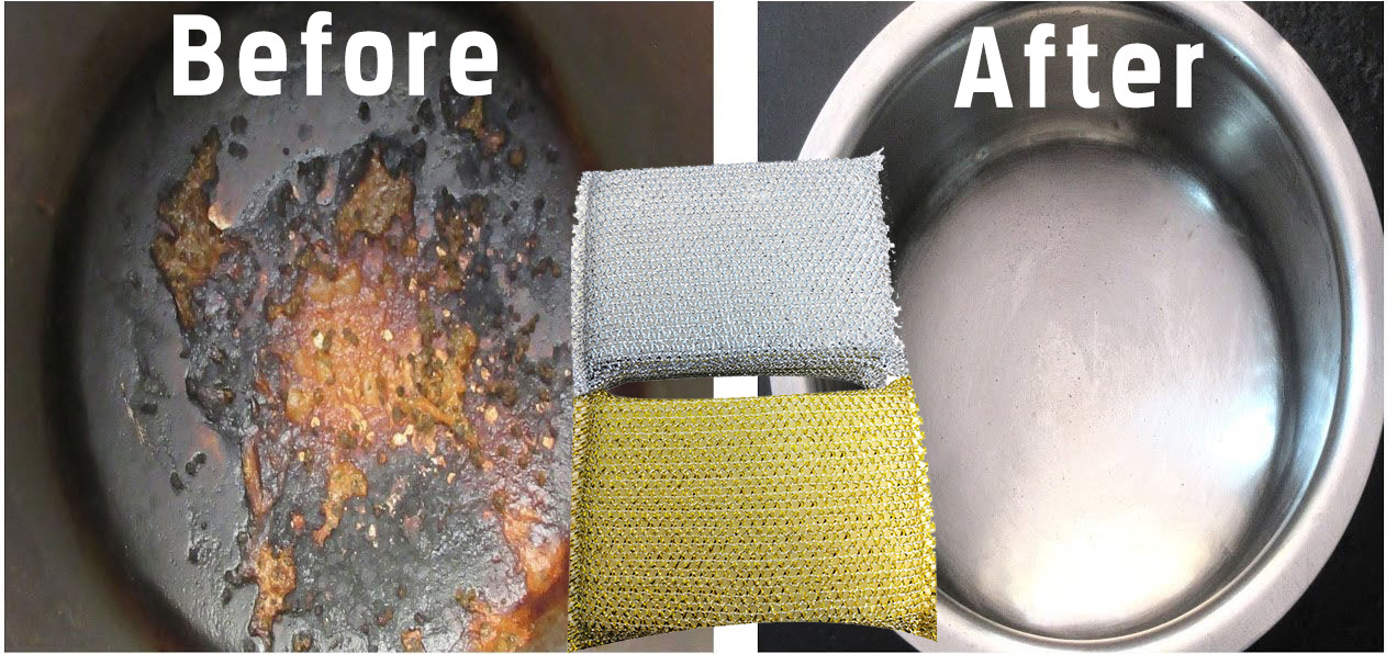 Sponge Scouring Pads For Kitchen,2 Pack, 4 pcs/Pack