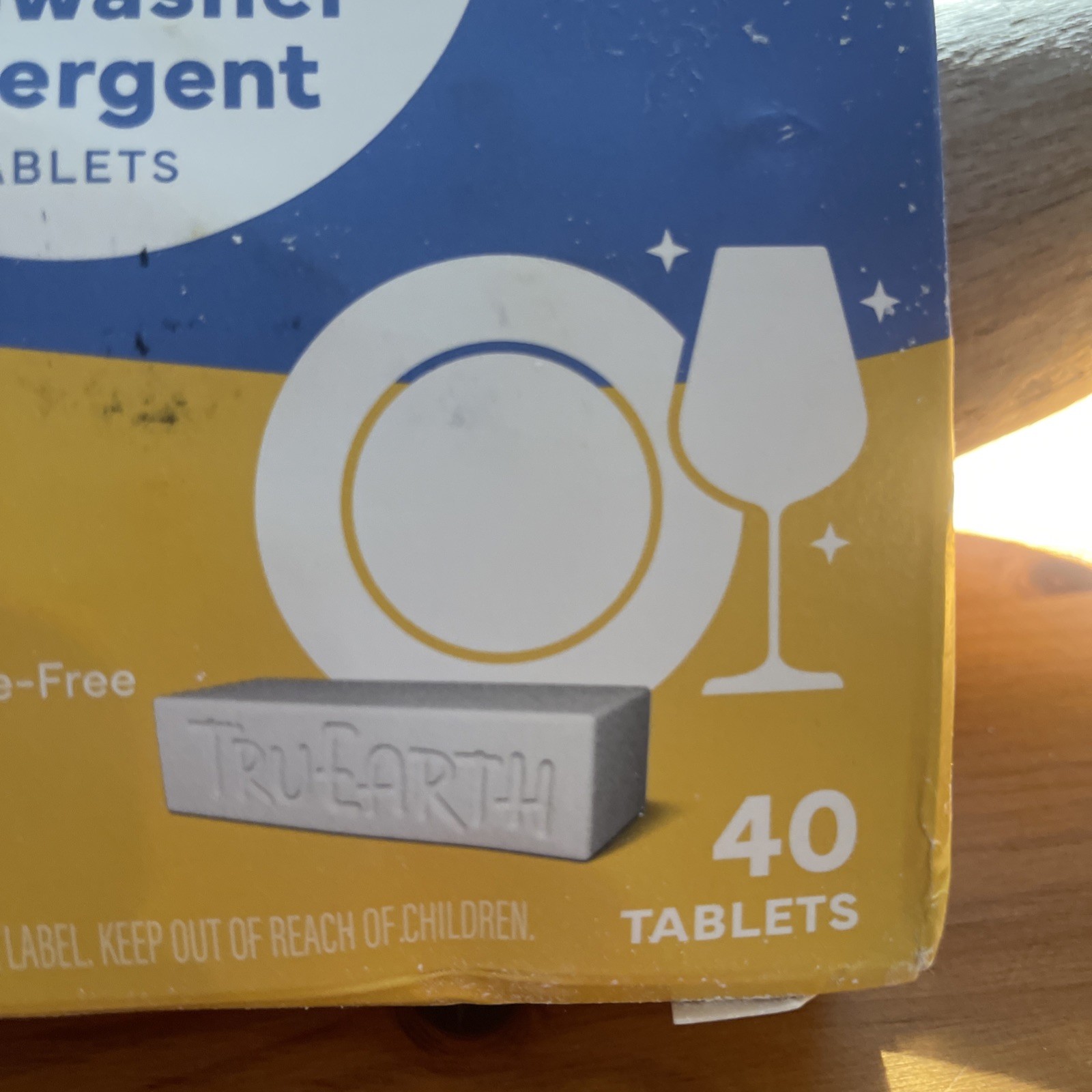 Tru Earth Dishwasher Detergent Tablets Lemon Scent 40 Tablets Cuts Grease X(2)