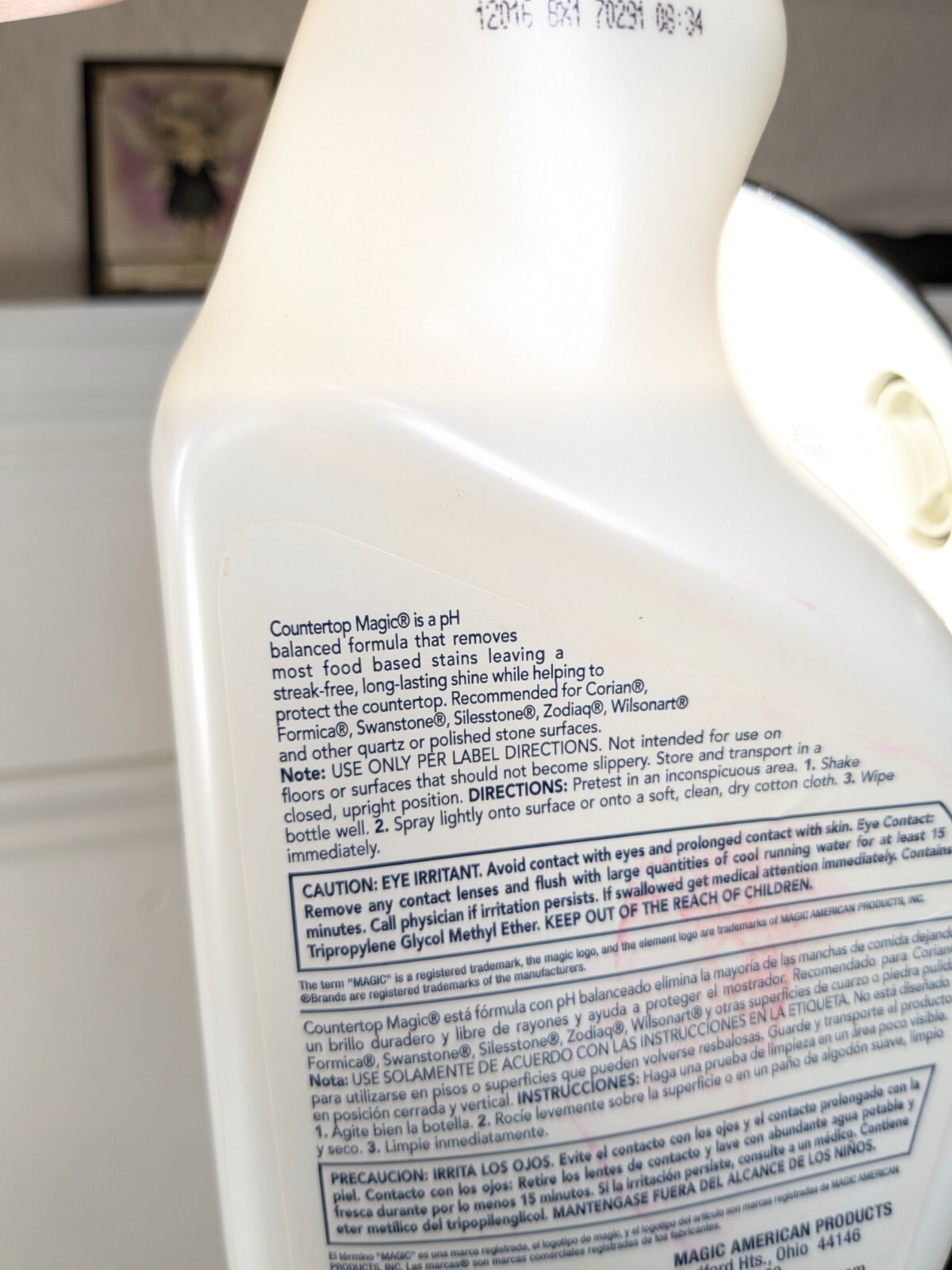 Magic Countertop Cleaner 24 oz Non-Aerosol trigger spray protect polish READ