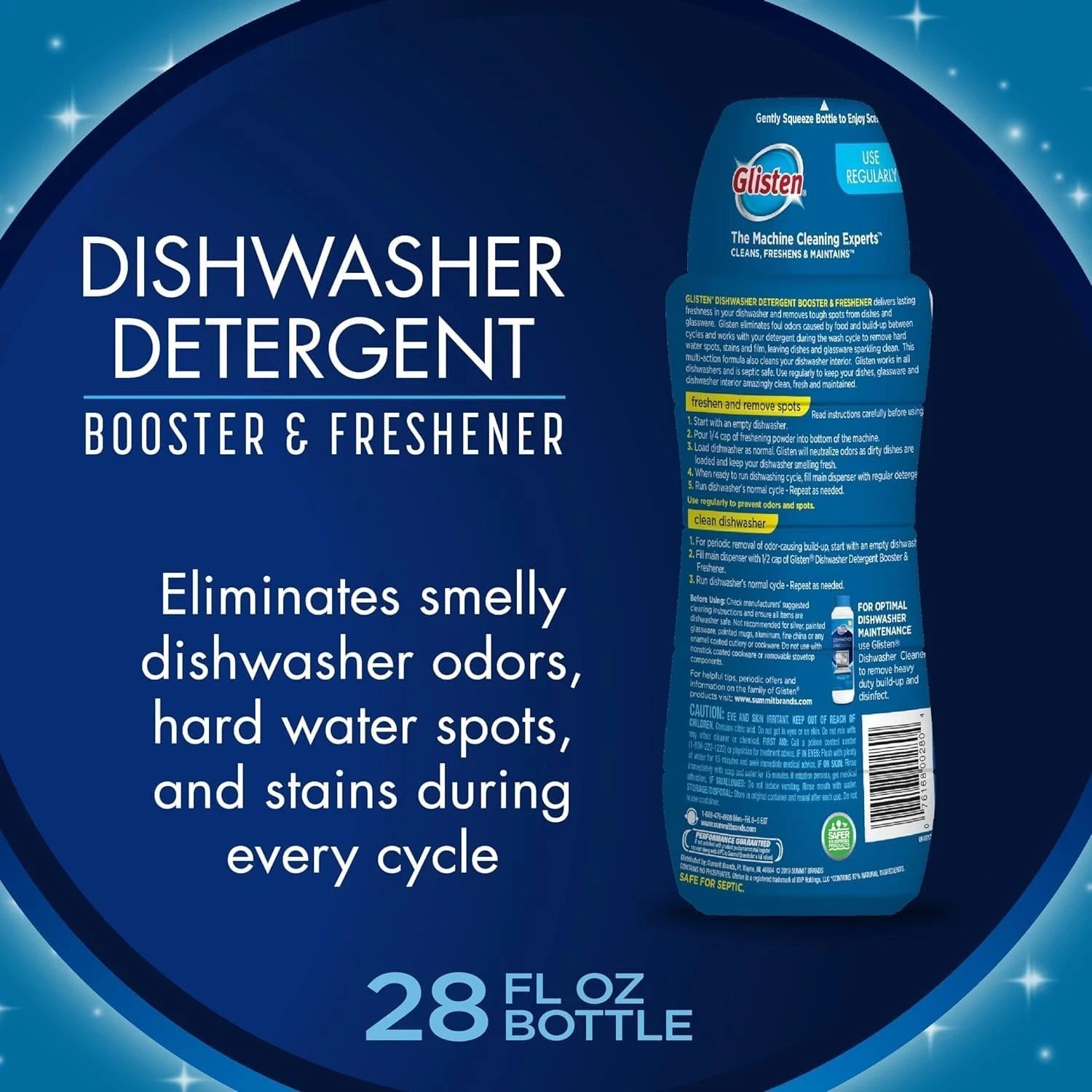 Glisten Dishwasher Detergent Booster & Freshener 28oz Each – PACK OF 2
