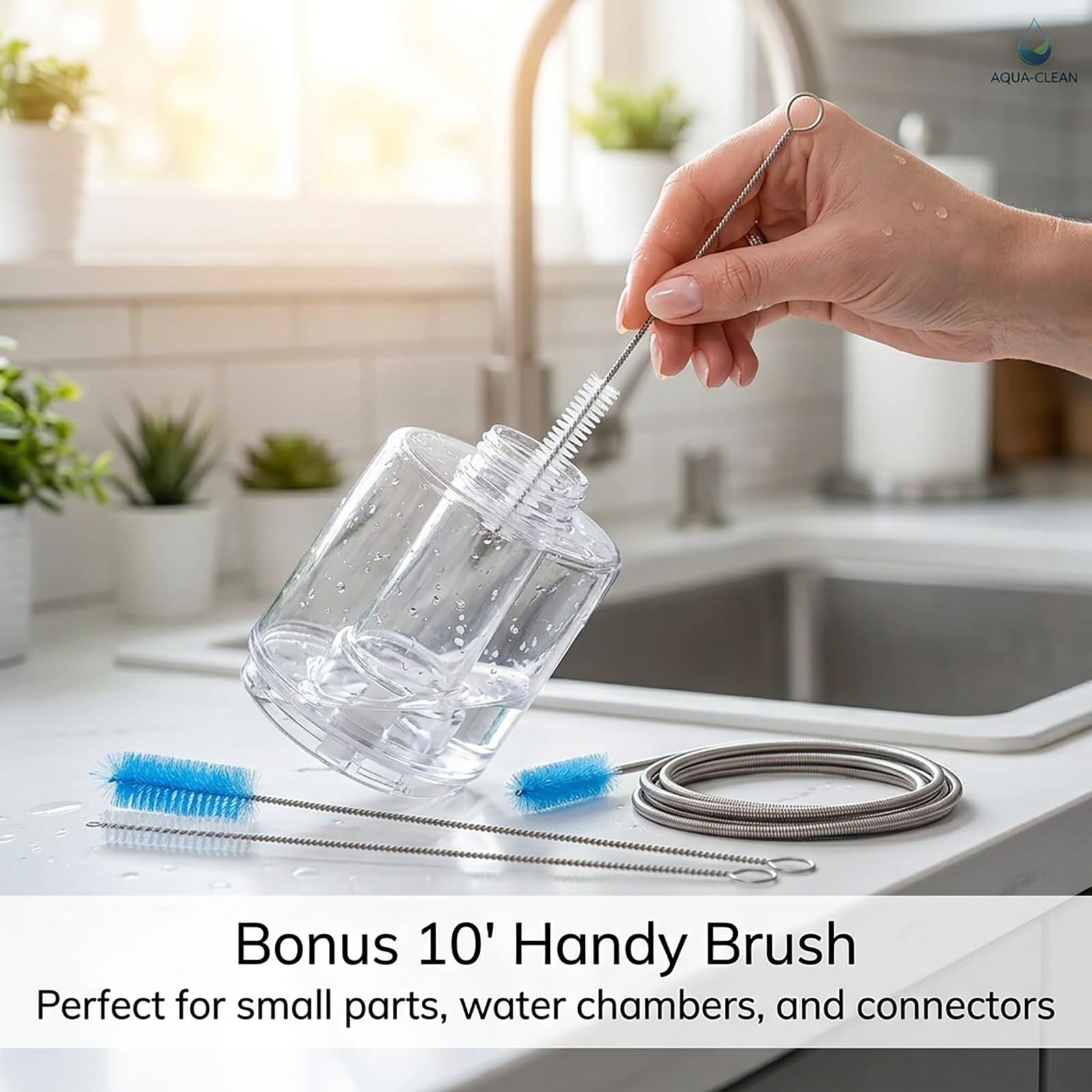 67″ Flexible Drain Brush Set, Double Ended Long Hose Pipe Cleaner with 2 Pcs …