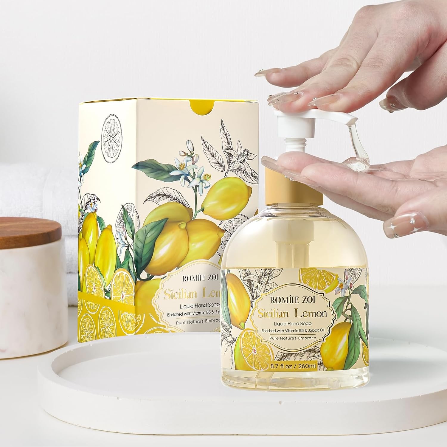 Liquid Hand Soap with Box – Lemon – 260ml/ 8.7 fl.oz