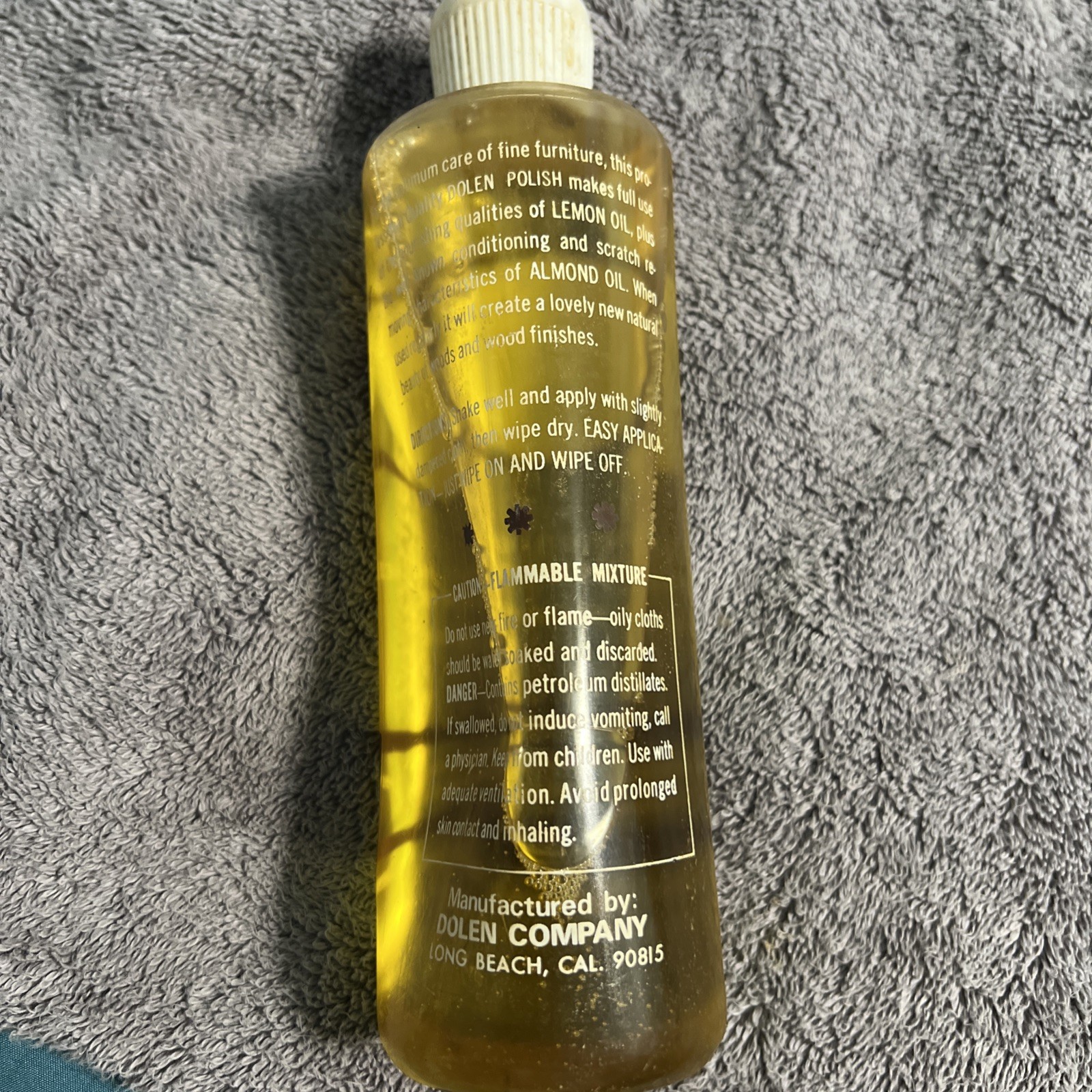 Plummer’s Lemon And Almond Oil Polish Vintage Household Mid-century Advert