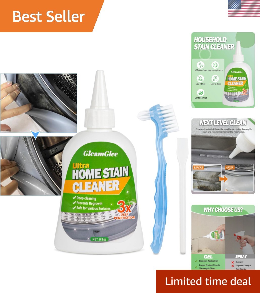 Heavy Duty Home Stain Cleaner Gel – 8 Fl Oz for Bathroom, Tile & Washing Machine