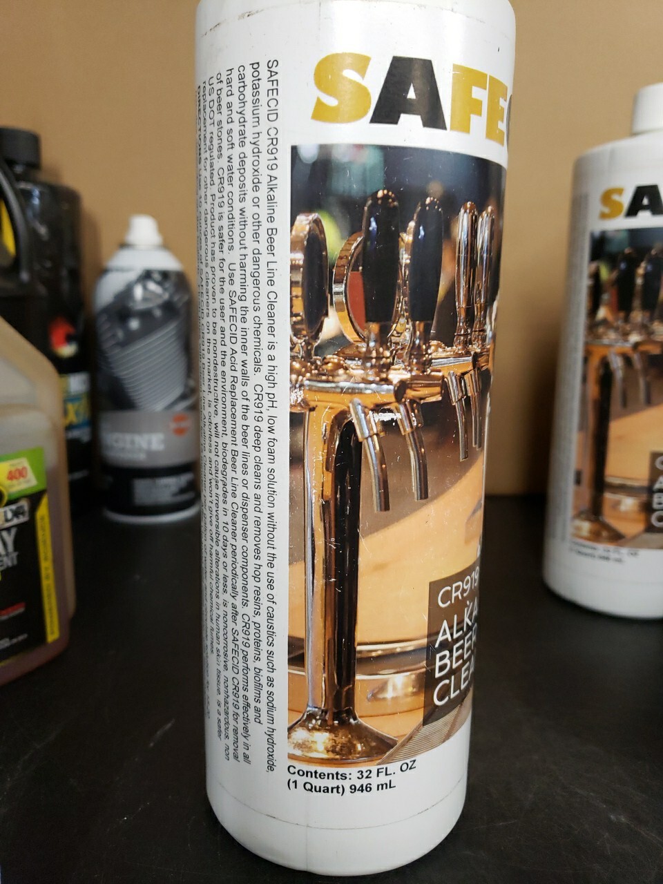 Safecid CR919 Alkaline Beer Line Cleaner- 32 Fl Oz Bottle
