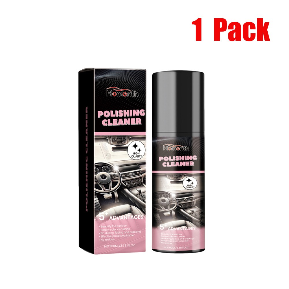 1-3Pack Car Interior Cleaner, 2026 New Polishing Cleaner for Interior Detailing