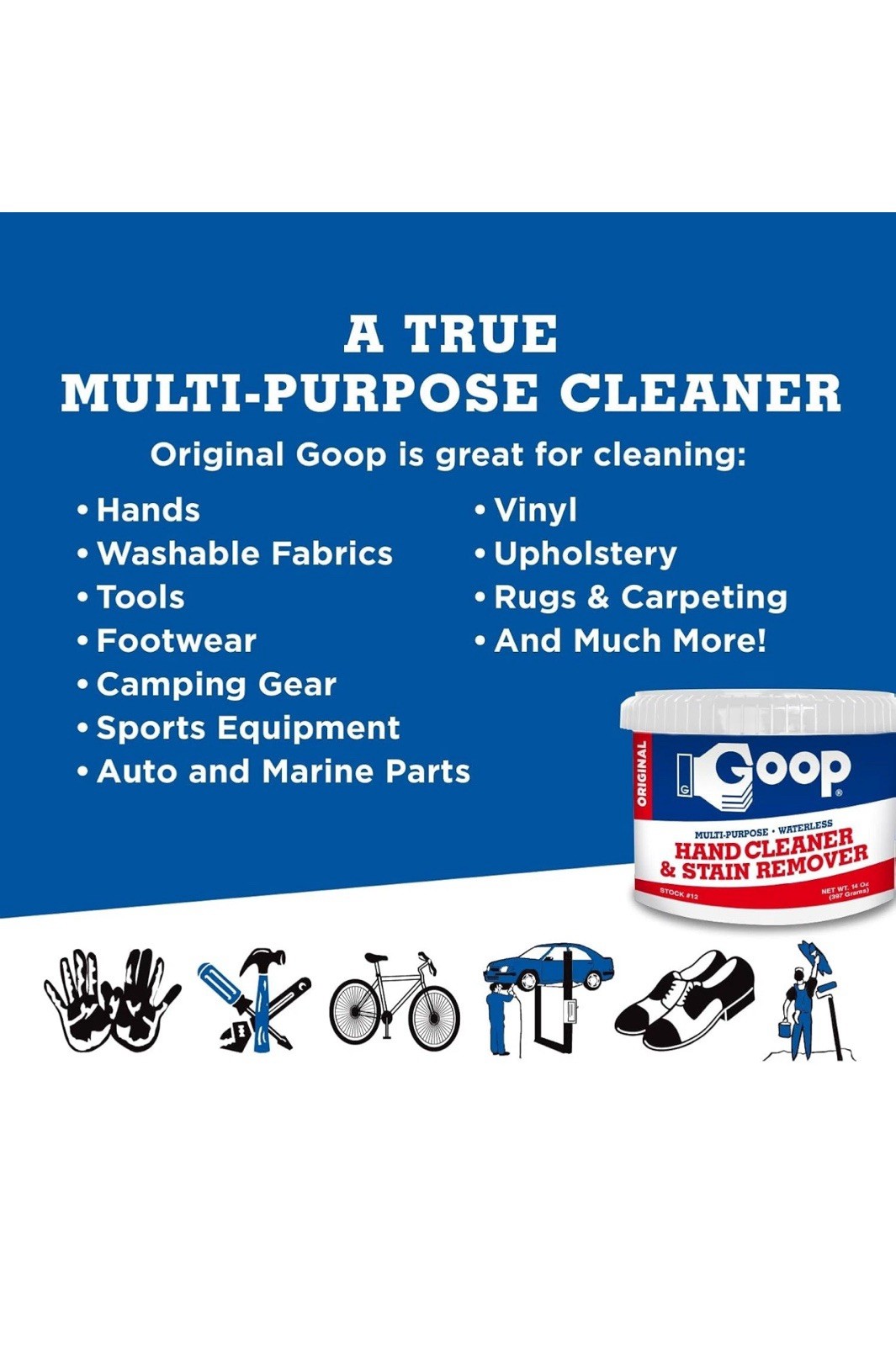 2-Pack GOOP 14 Oz Biodegradable Hand Cleaner – Non-Toxic, Lanolin, Spot-Out