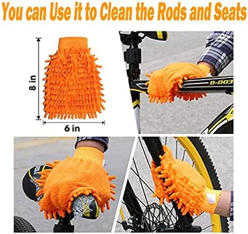 10pcs Bike Cleaning Kit, Bicycle Clean Brush Tool Including Chain Cleaner for…
