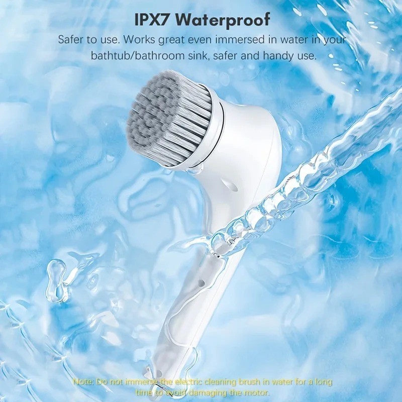 Electric Cleaning Brush IPX7 Waterproof Bathroom Kitchen Scrubber USB