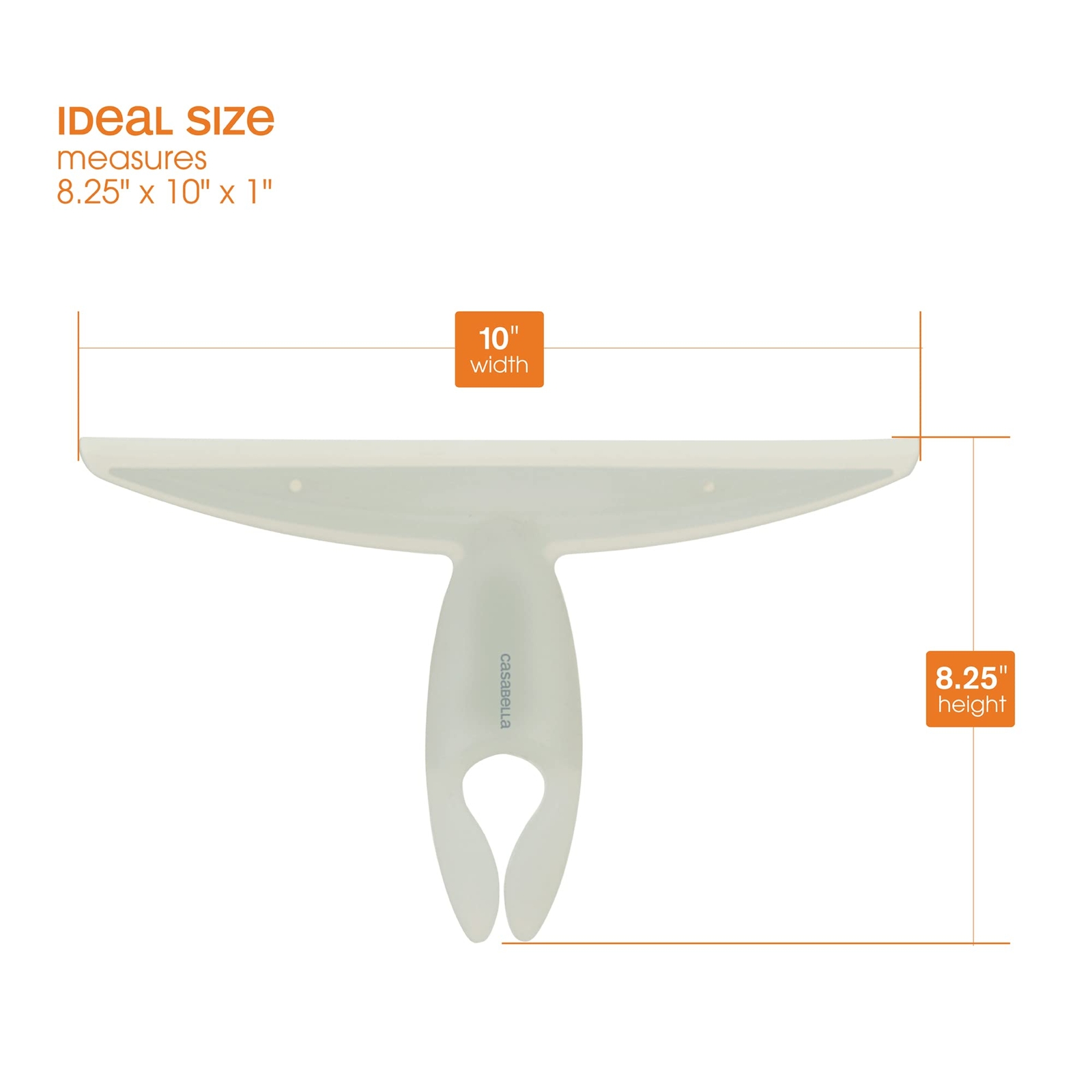 Casabella Clip-on Silicone Squeegee 10-1/8 x 6-3/4 Inches