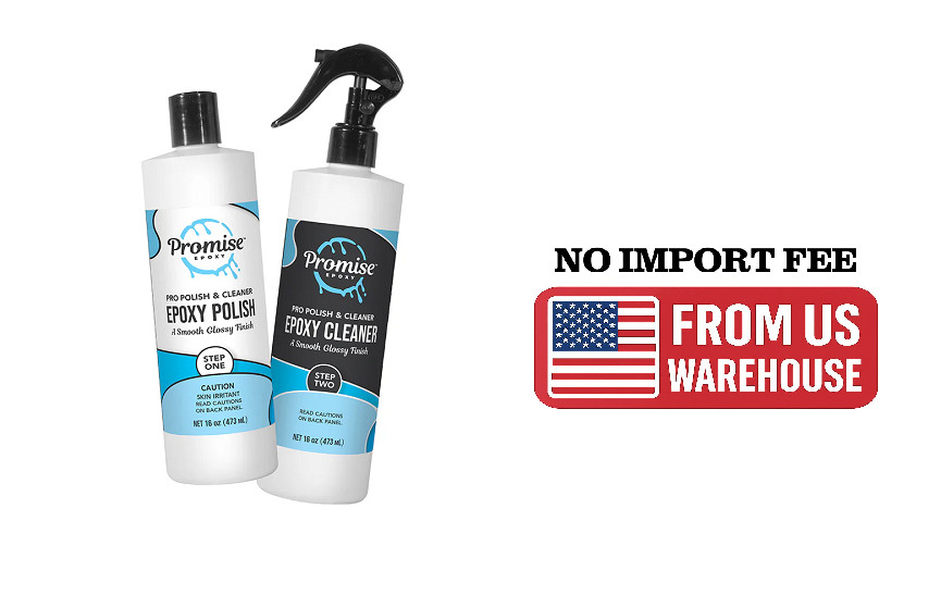 Promise Epoxy – 32 Ounce Kit of Pro Polish (16oz) & Cleaner (16oz)