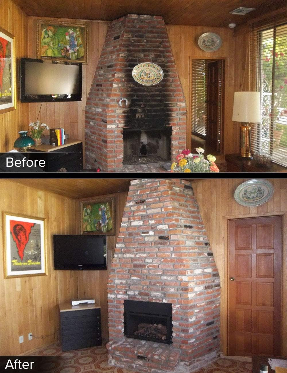 300467 Paint N Peel Fireplace Cleaner – Removes Smoke & Soot Stains from Brick,