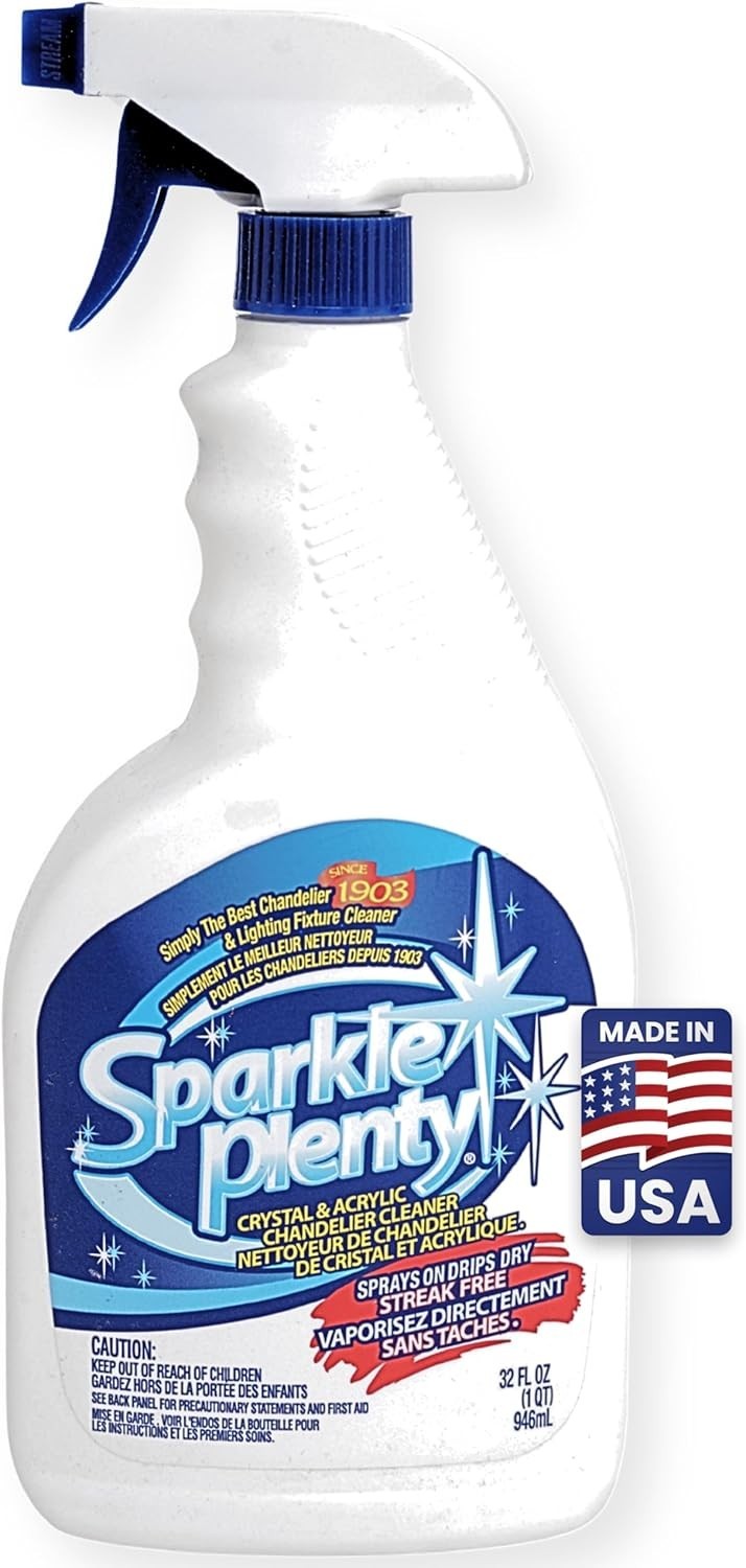 Sparkle Plenty Chandelier Cleaner Drip Dry Spray No Wipe – Dust Remover & Streak