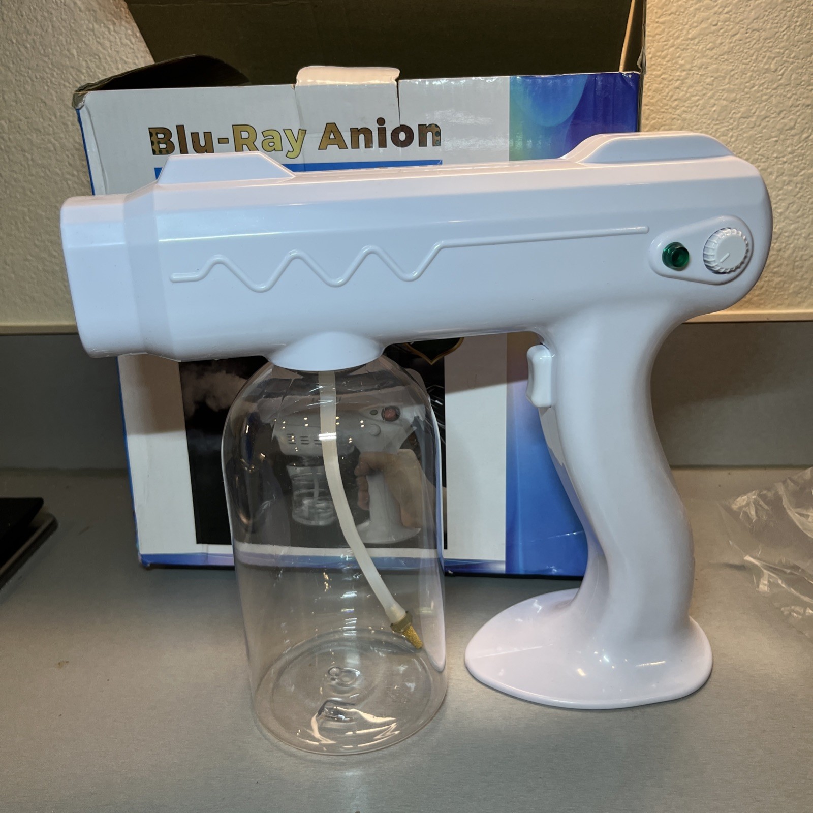 BLU RAY ANION Nano Spray Gun Handheld Cordless Disinfectant Fogger White NEW