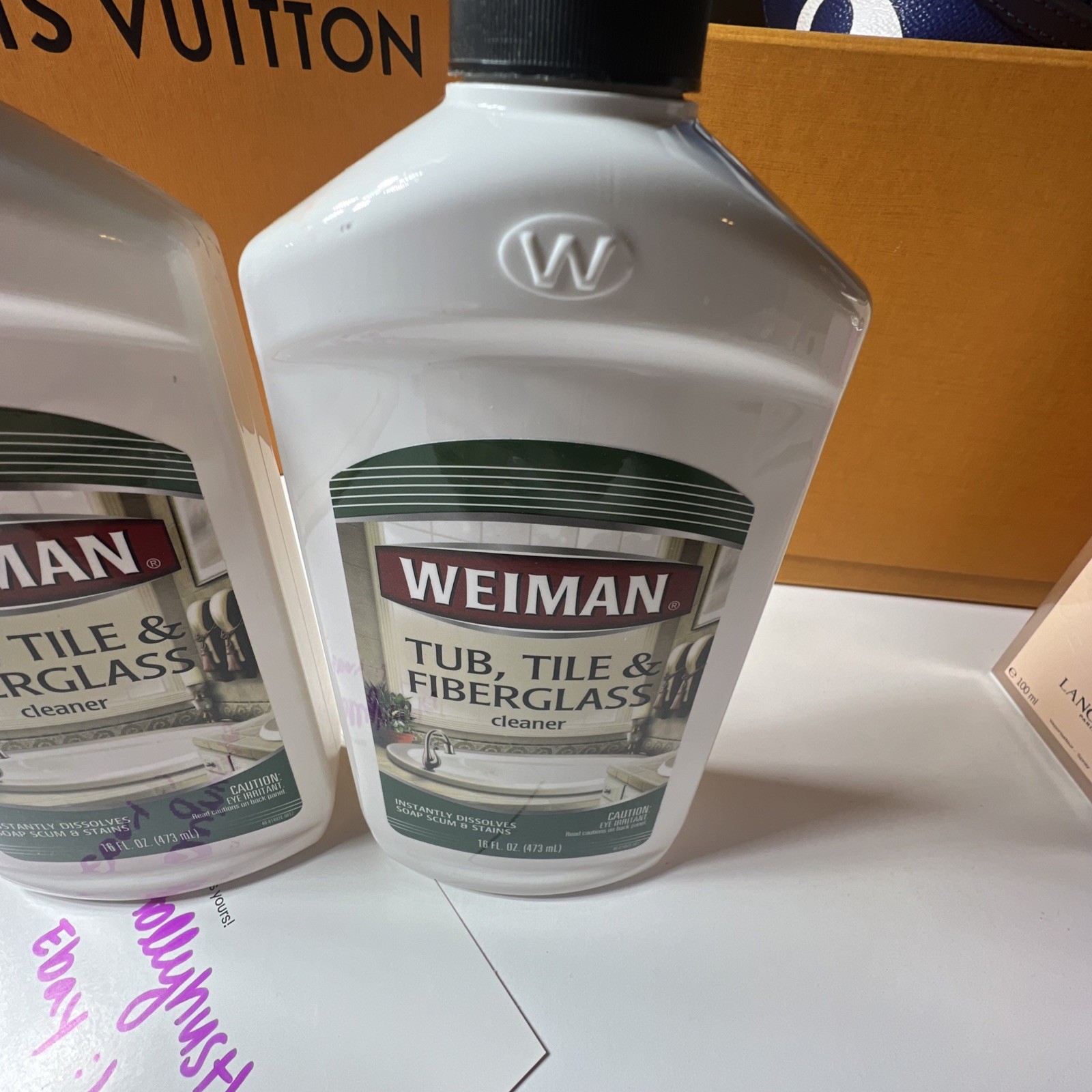 Lot of TWO Weiman Tub, Tile & Fiberglass Cleaner 16 oz NEW SEALED