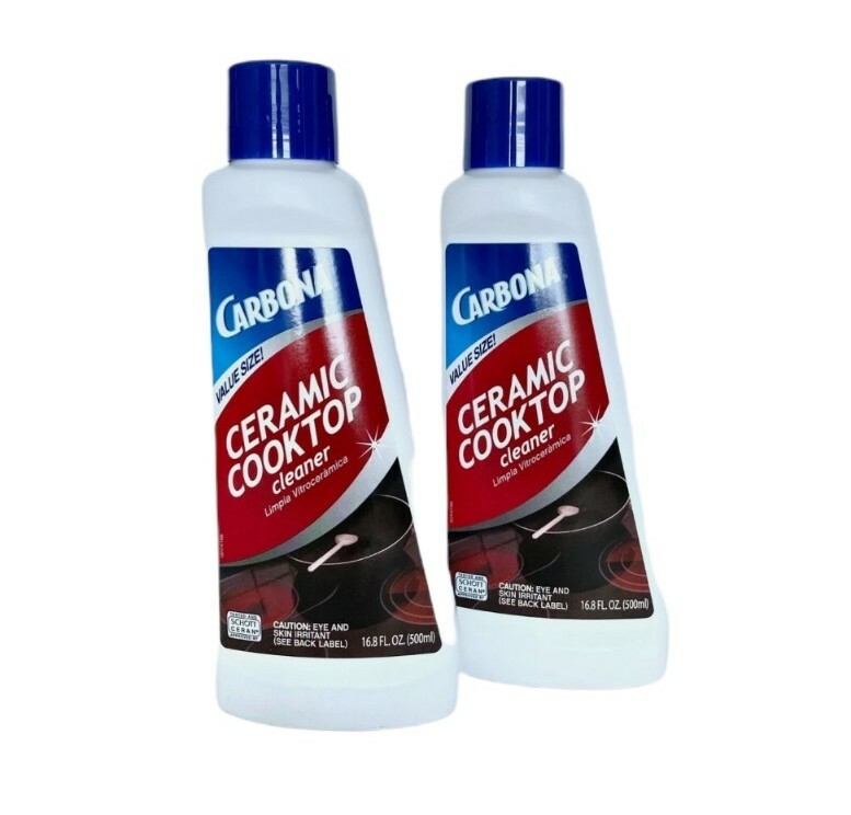(2-Pack) CARBONA Glass Ceramic Cooktop CLEANER & POLISH Protect Shine 16.8oz ⭐⭐❤