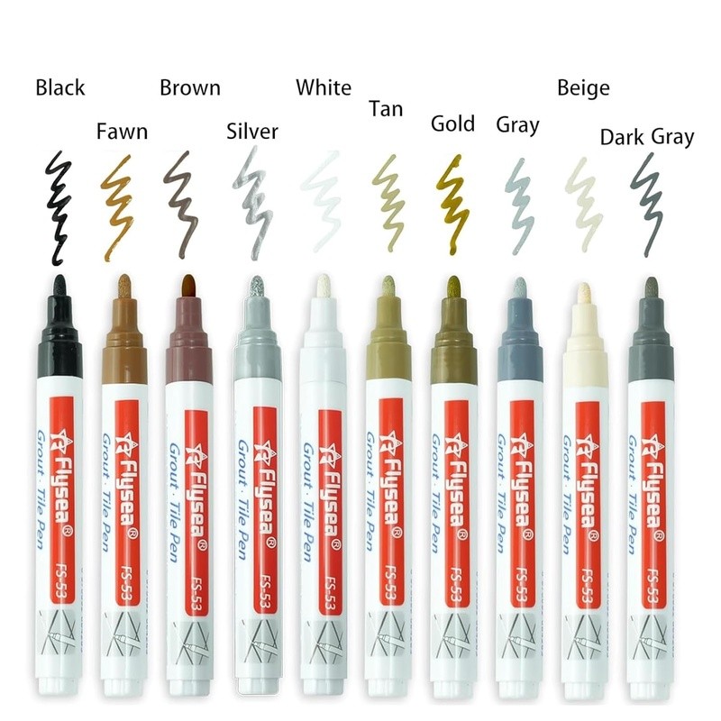 Tile Gap Filler Pens 10 Pack Quick Dry Grout Cleaner Water Resistant Restorer US
