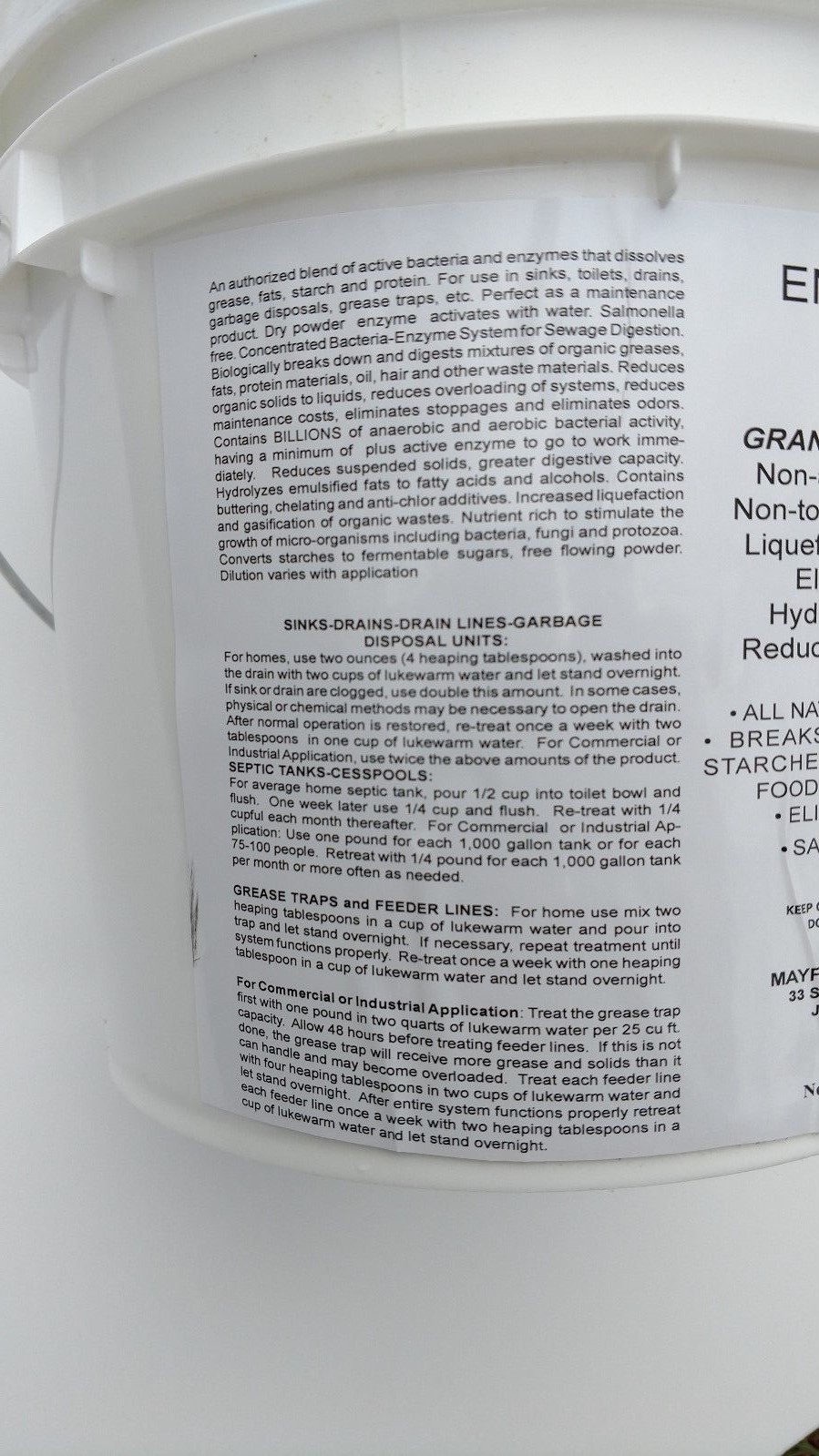 10lbs SEPTIC TANK TREATMENT SYSTEM LEACH DRAIN FIELD GREASE TRAP CLEANER LINES