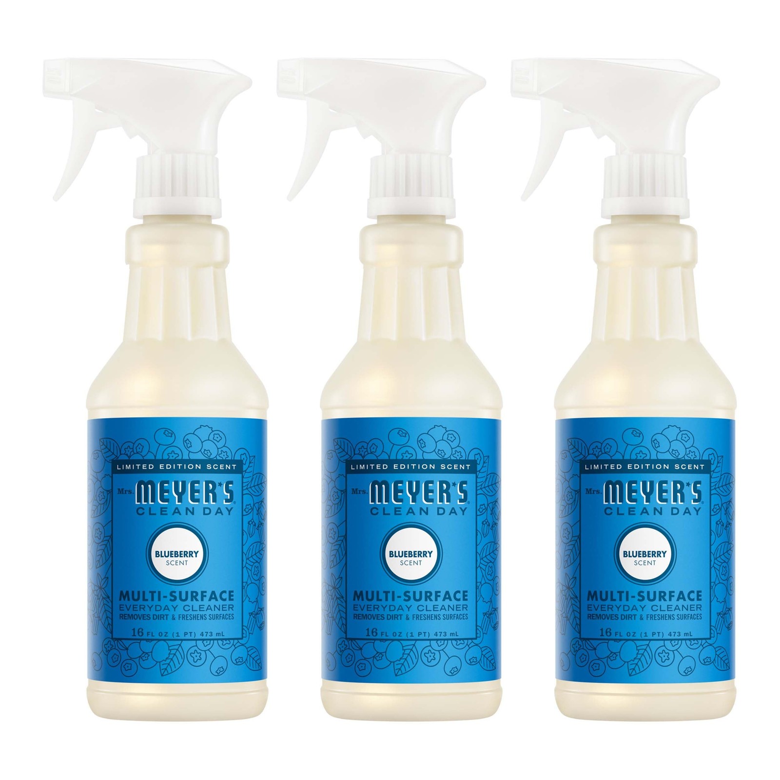 Mrs. MEYER’S CLEAN DAY MultiSurface Everyday Cleaner, Blueberry Scent, 16 Fl …