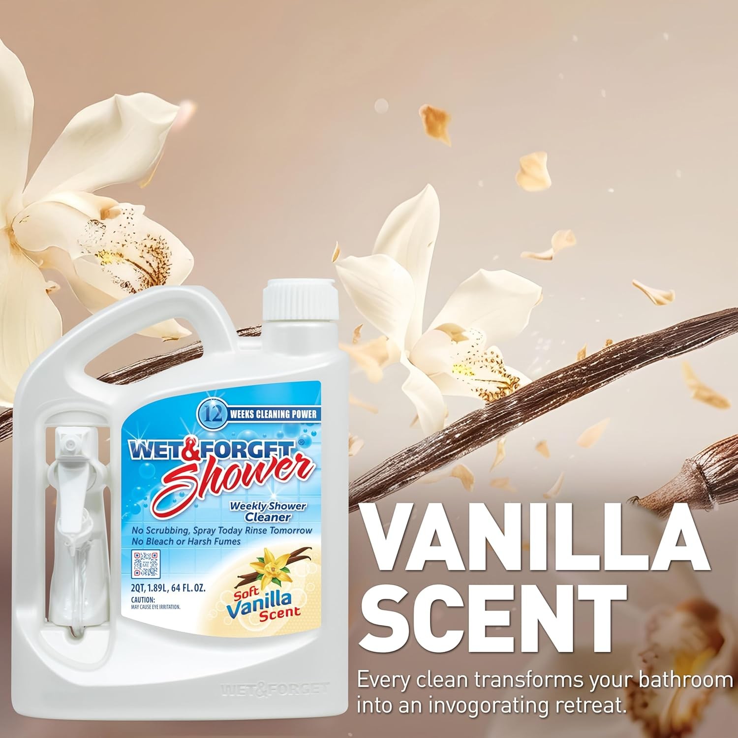 Shower Cleaner Weekly Application Requires No Scrubbing Bleach-Free Formula 64