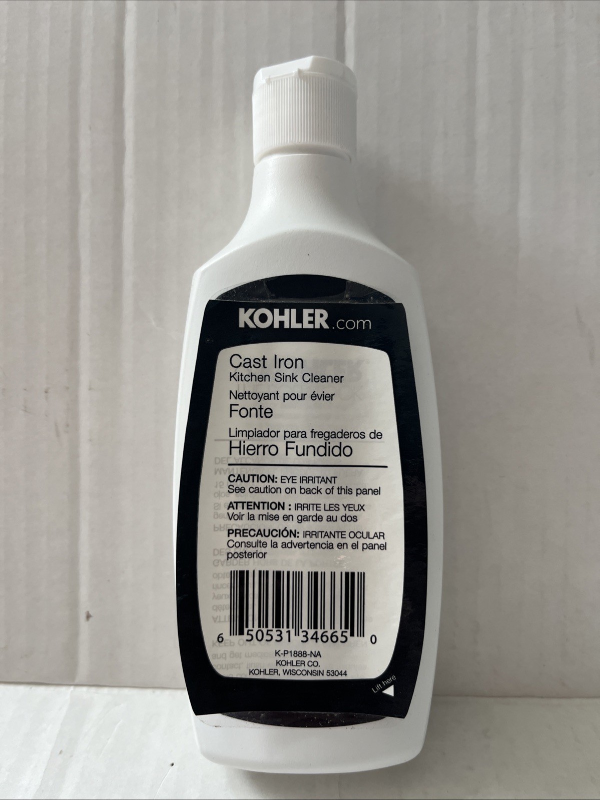 Kohler Genuine Cast Iron Cleaner 8 Ounce for All Cast Iron Surfaces