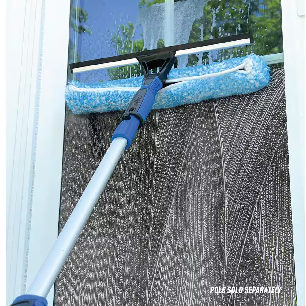 14 In. 2-In-1 Window Cleaner Squeegee and Scrubber Combi (2-Pack)