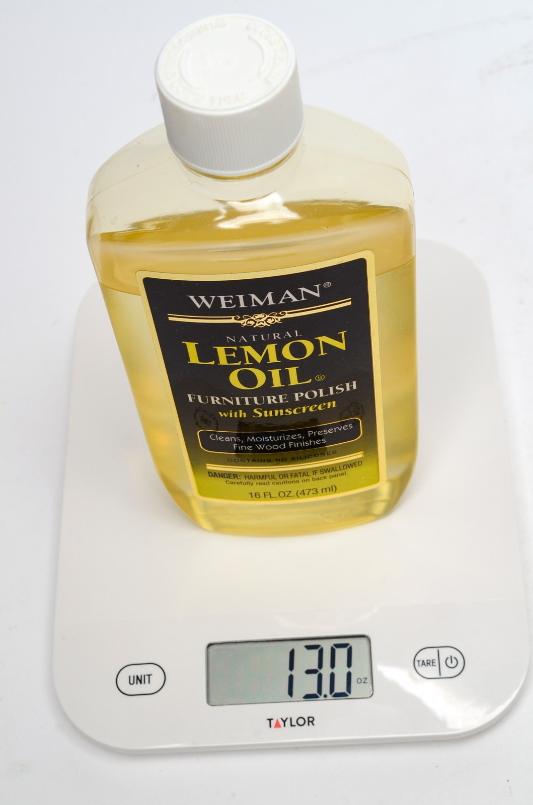Weiman Lemon Oil Furniture Polish 16oz ~70% Full Wood Care UV Protection