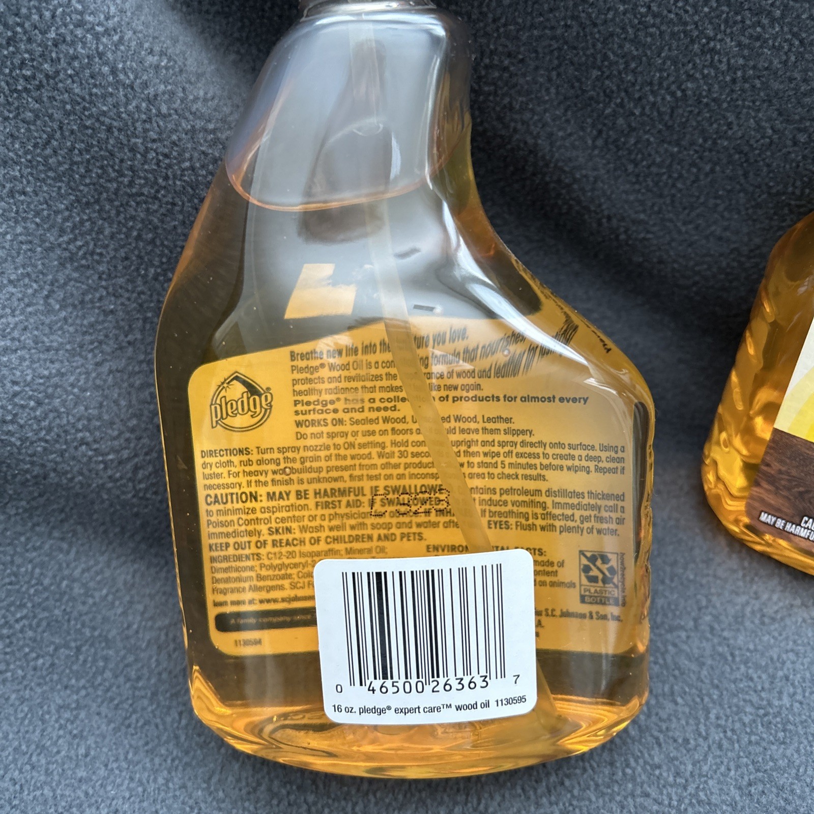 (2-Pack) PLEDGE Natural Wood Oil Furniture Conditioner RESTORING ORANGE 16 Oz