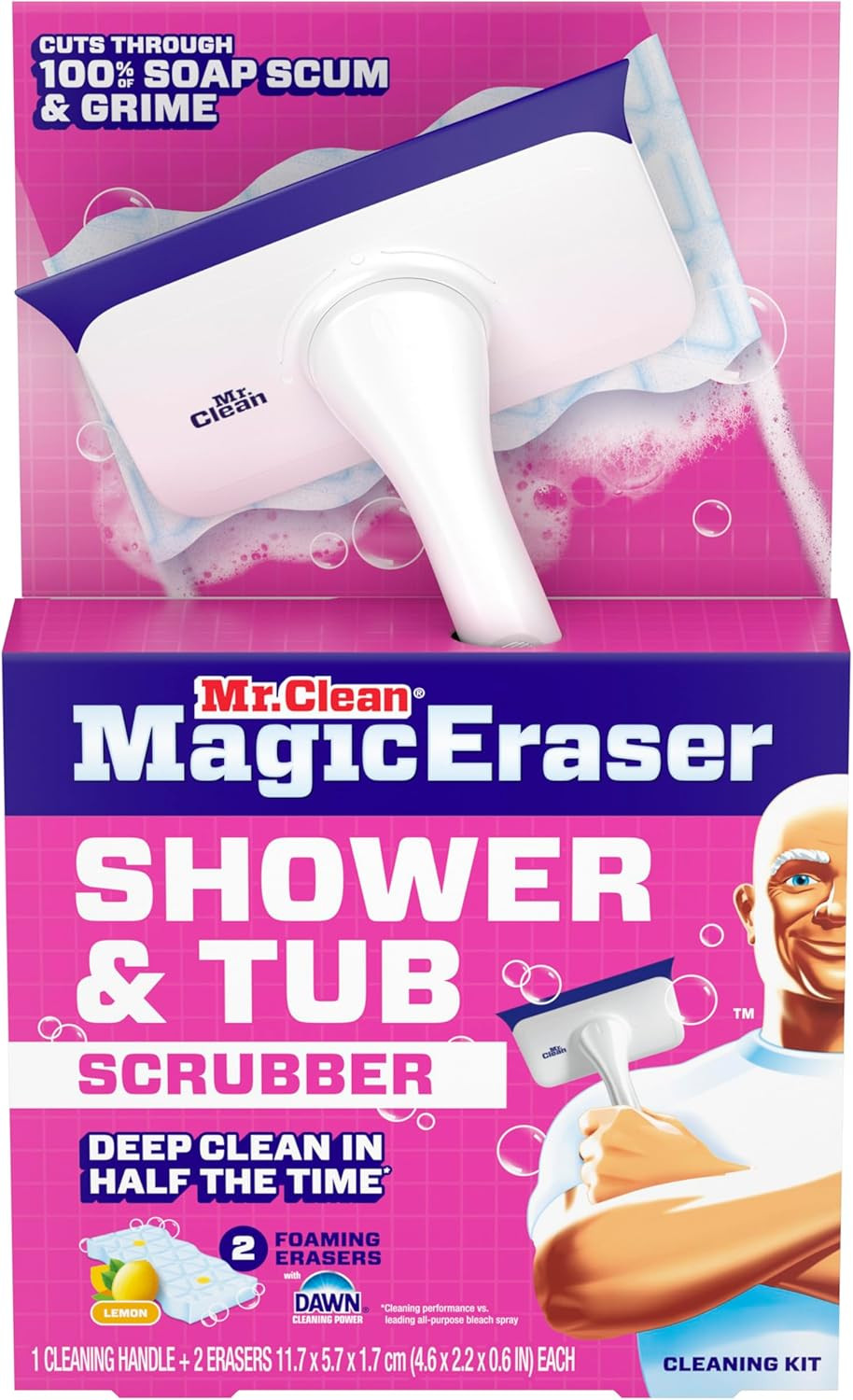 Magic Eraser Shower & Tub Scrubber, Bathroom Cleaner, All in One Bathroom Cle…