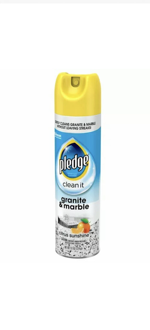 Pledge Granite and Marble Cleaner Spray Citrus Sunshine 9.7 oz HTF Streak free