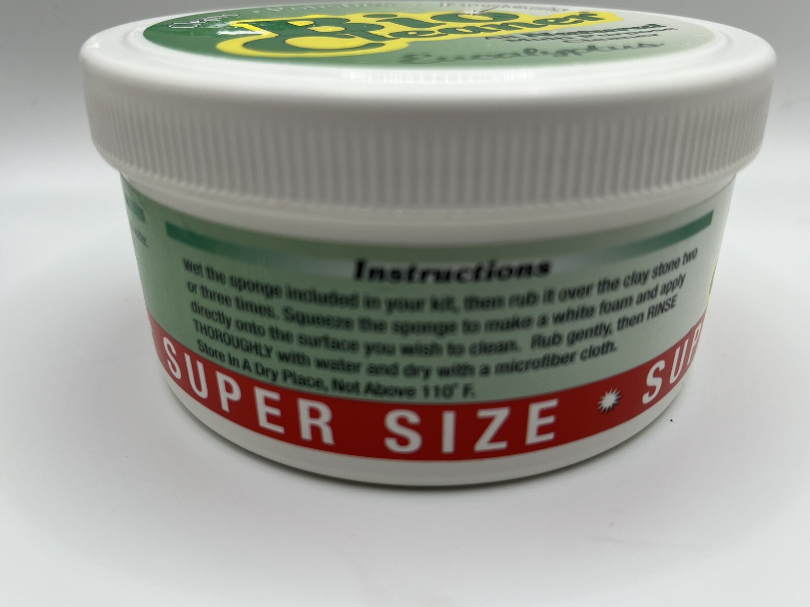 Bio Cleaner Clay Eucalyptus Multi-Purpose Cleaner 17.5 oz Super Size – NO SPONGE