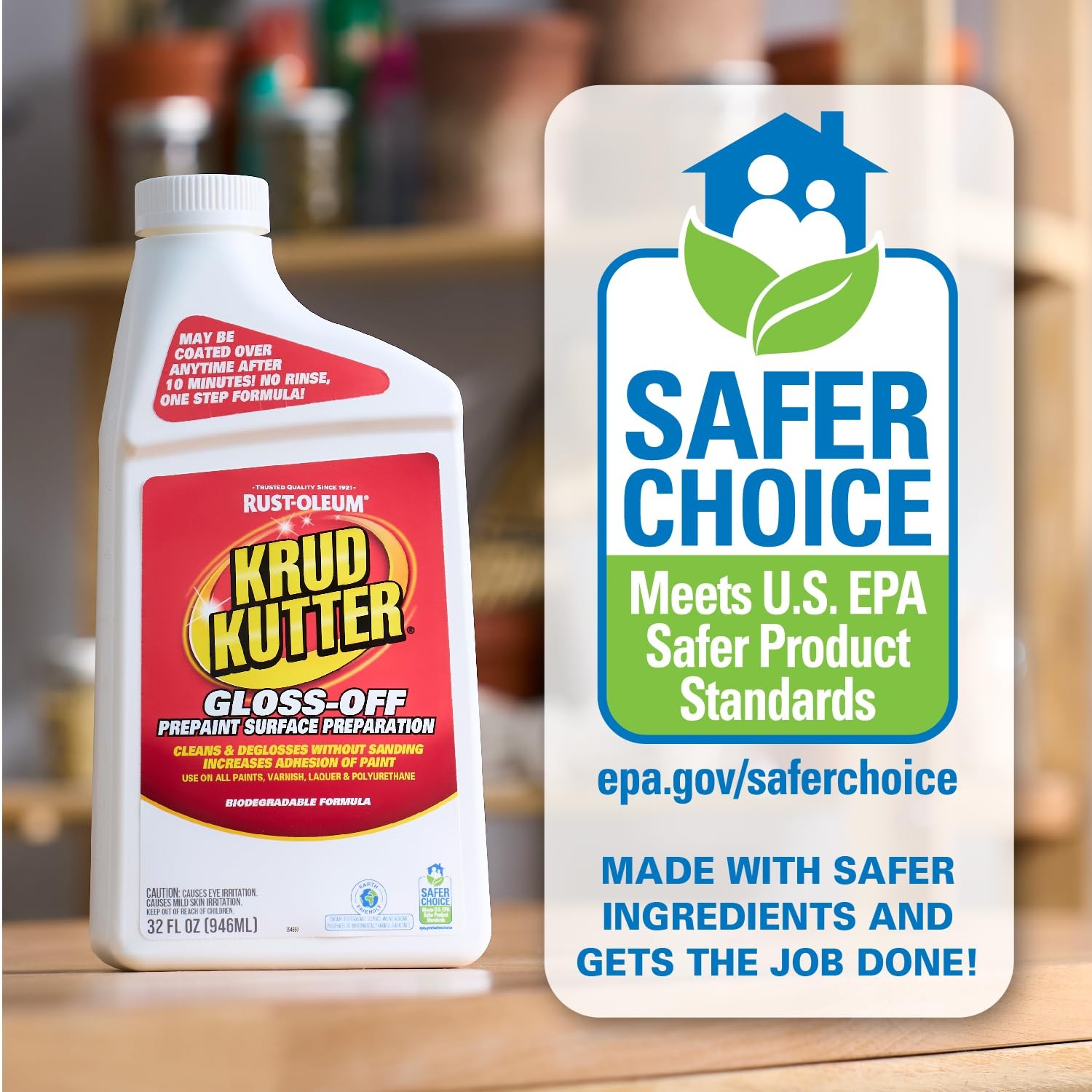 Surface Prep Deglosser Cleaner 32 oz No Sanding Paint Adhesion Liquid