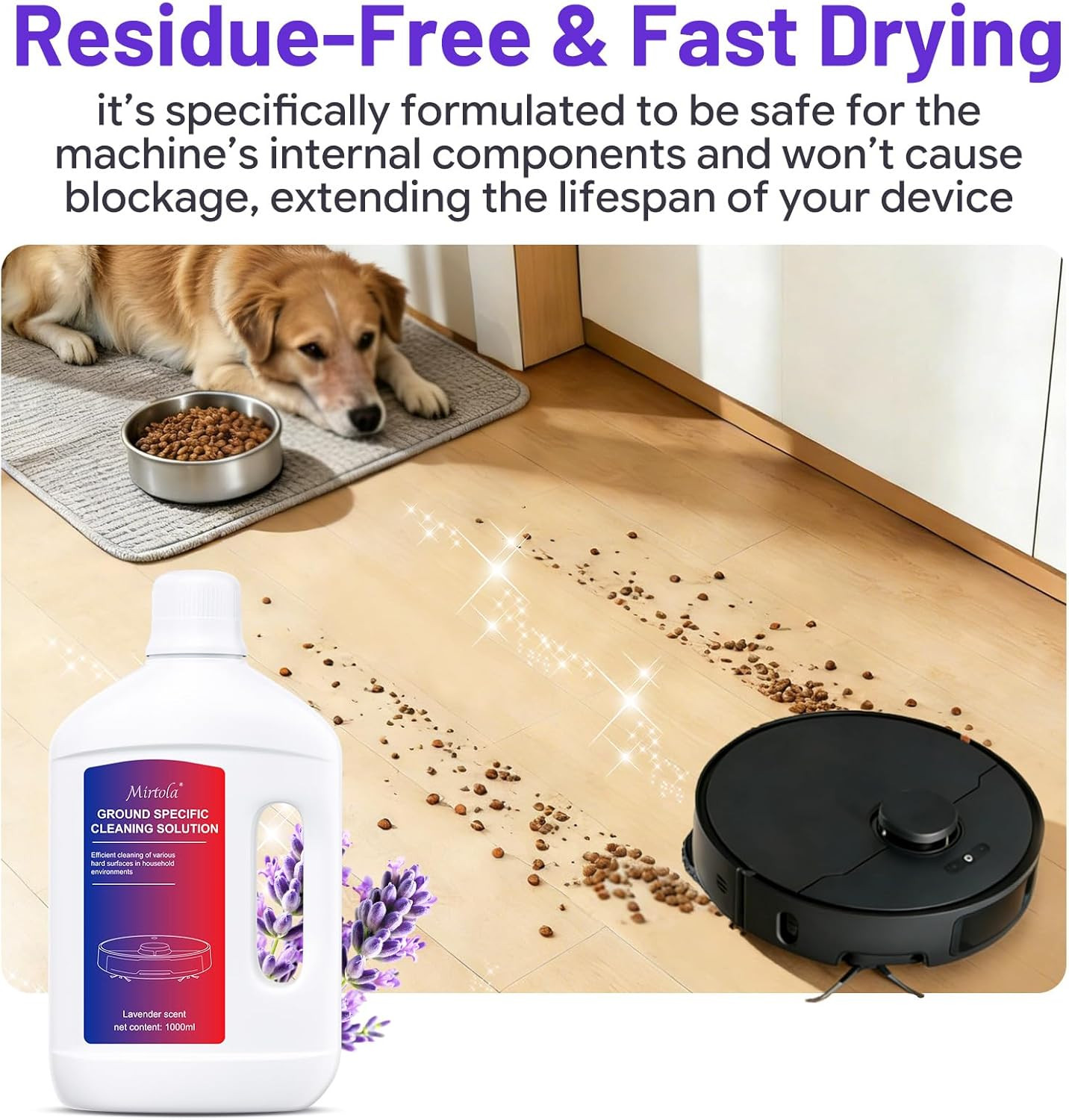 Multi-Surface Floor Cleaning Solution Compatible with Dreame Cleaning Solution,